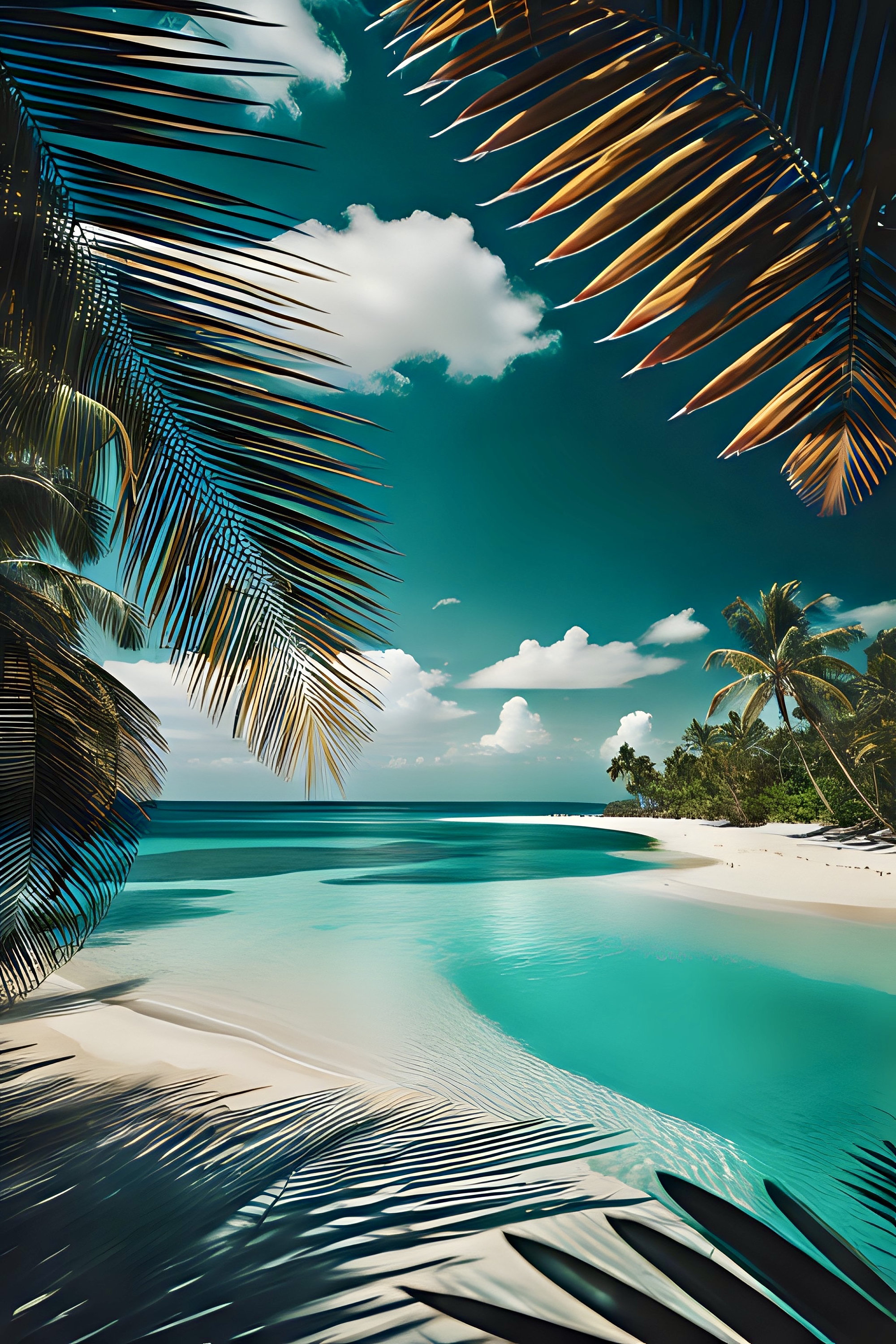 Beautiful Tropical Beach, 8k Background