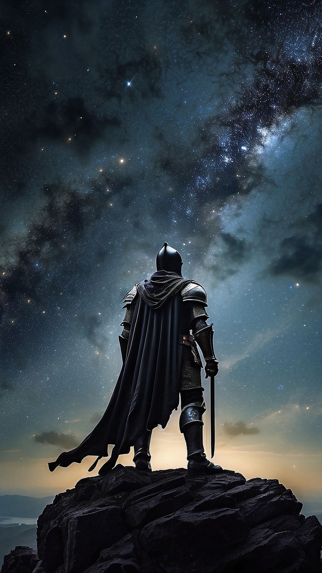 Wallpaper warrior, space, stars, sky