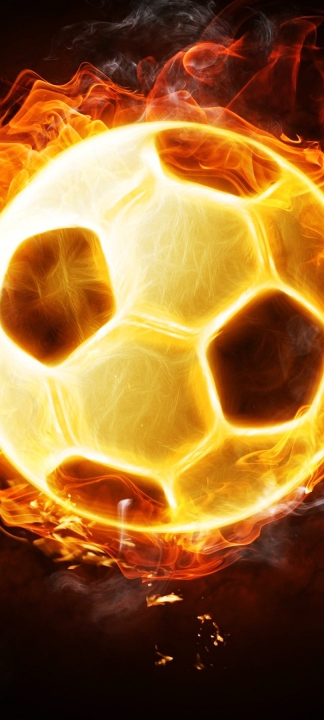Football Soccer Fire Ball 4k