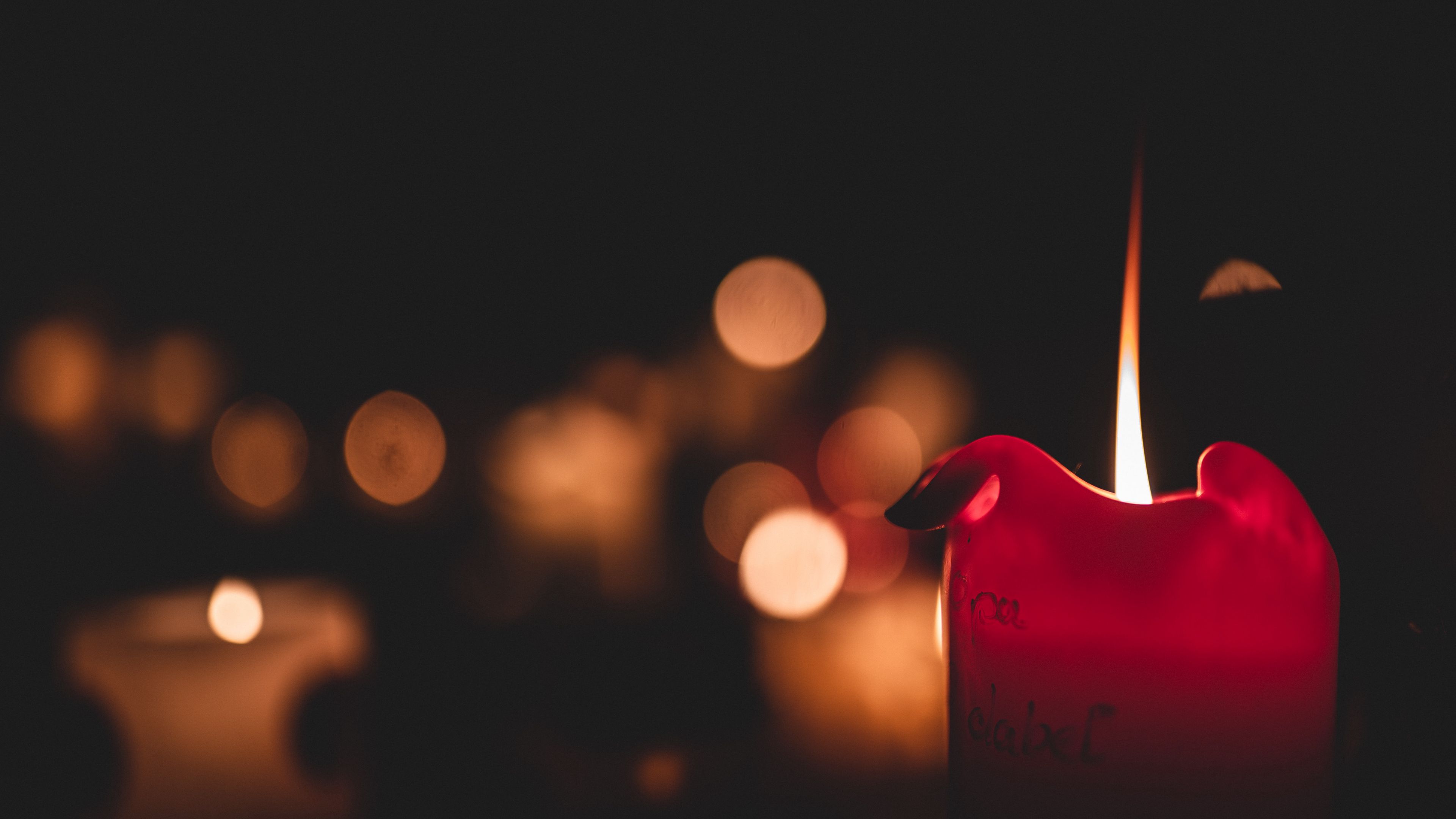 Download wallpaper 3840x2160 candle