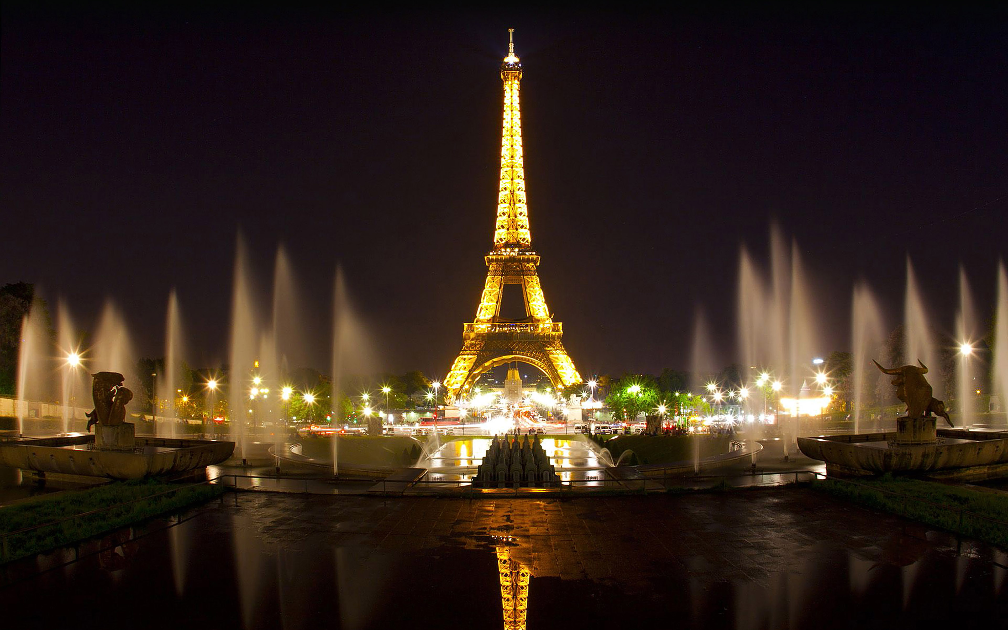 Wallpaper Paris Wonderful Night Eiffel
