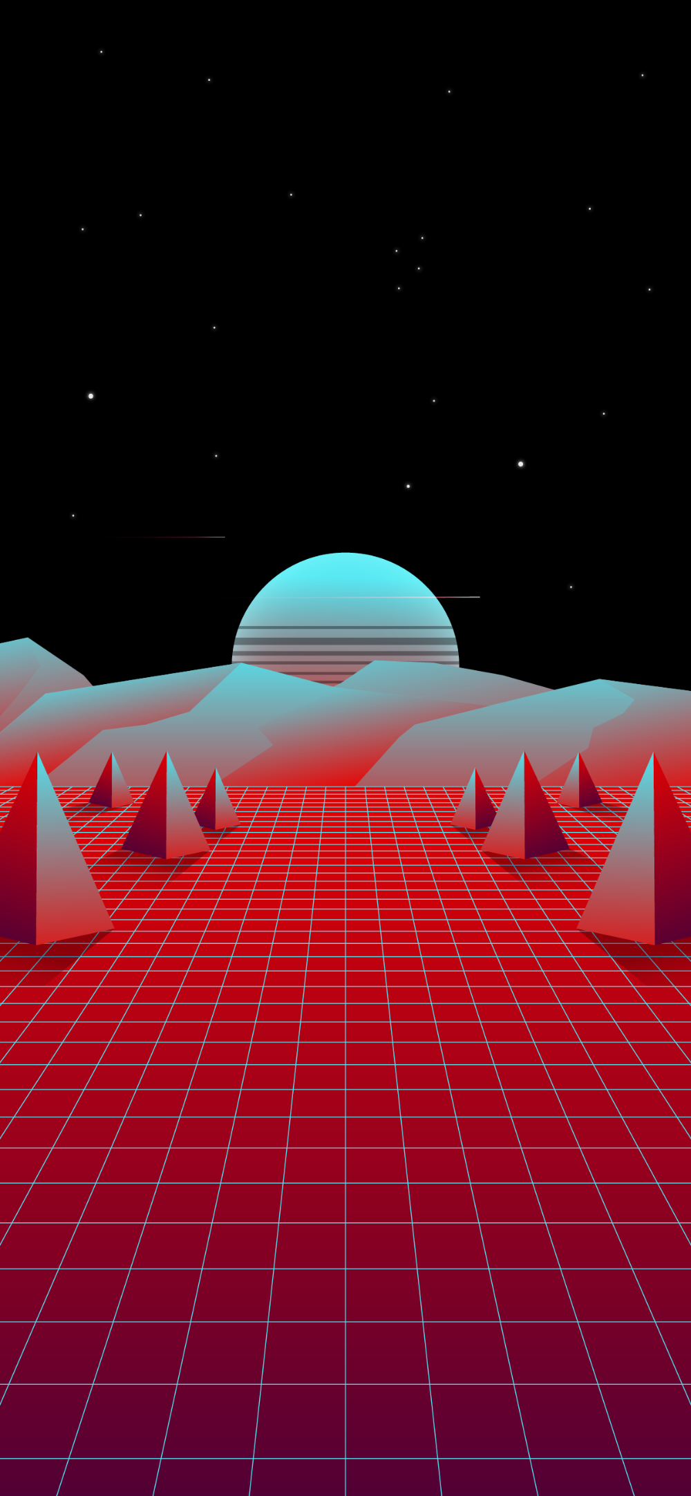 SYNTH WAVE NIGHT STYLE PHONE WALLPAPER 4K