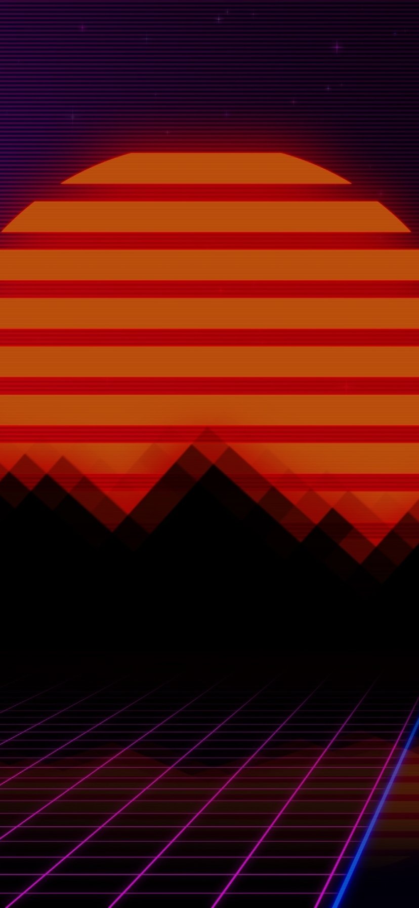 Retrowave Artistic Retro Phone Wallpaper