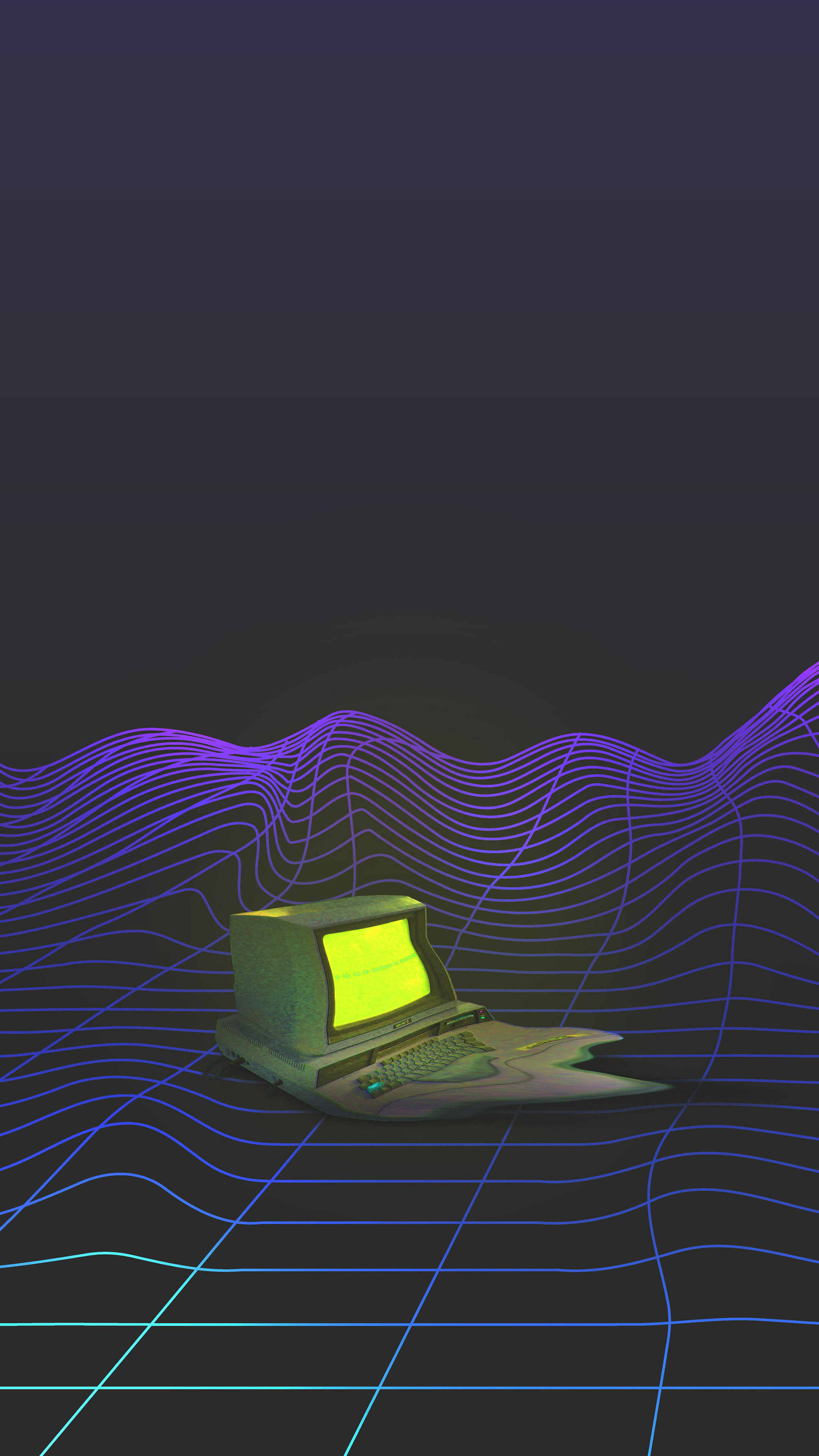 Retro Computer Abstract Background 4K
