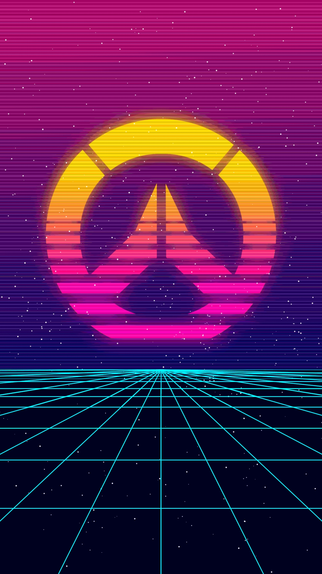 Aesthetic retrowave phone wallpaper