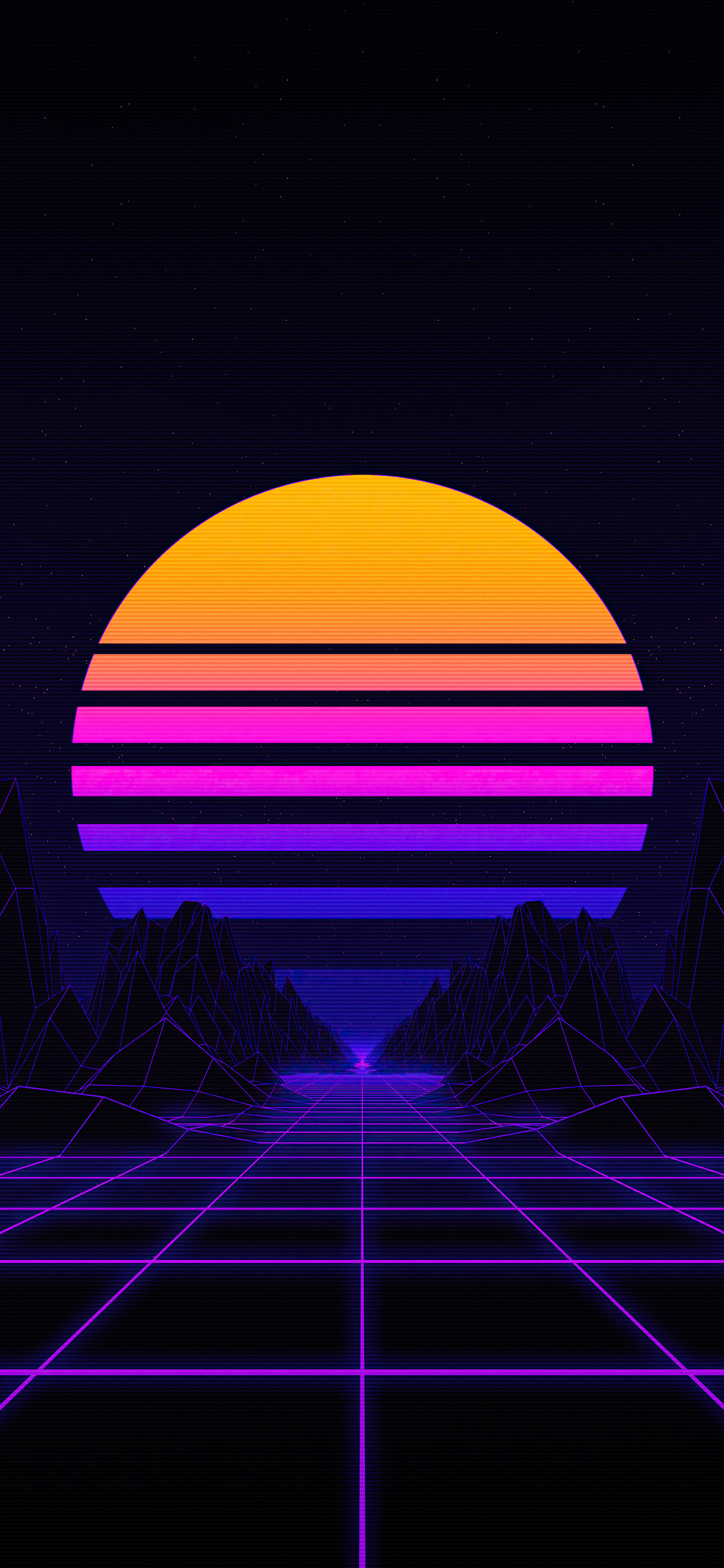 Retrowave Sun 4k iPhone XS