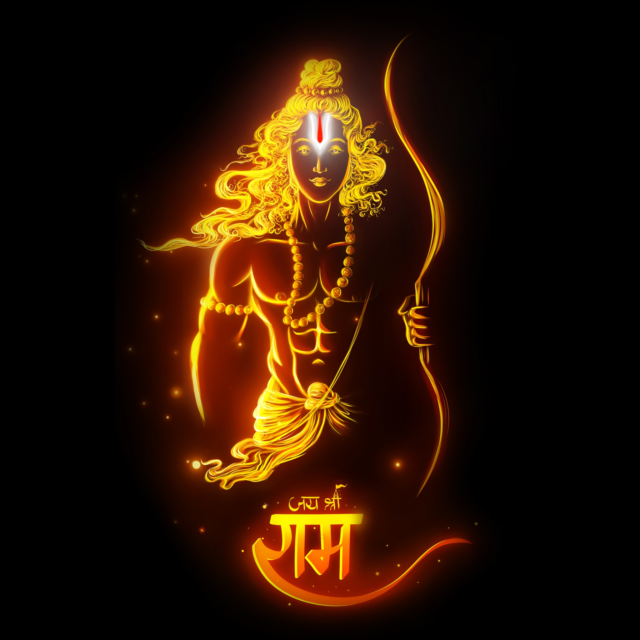 Jai Shri Ram Wallpaper 4K, Hindu God