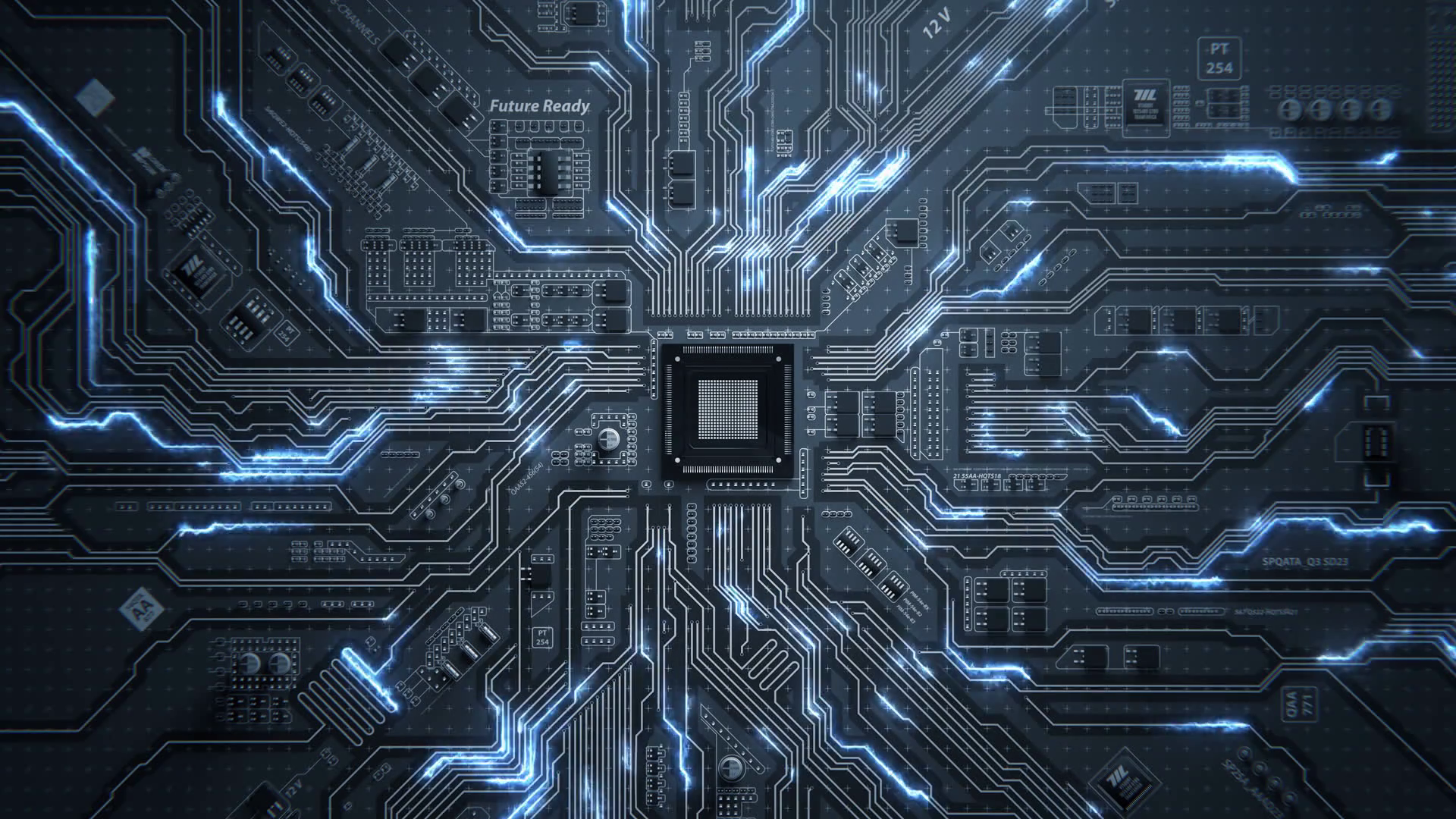 Futuristic Circuitry HD Wallpaper: The Heart of Technology