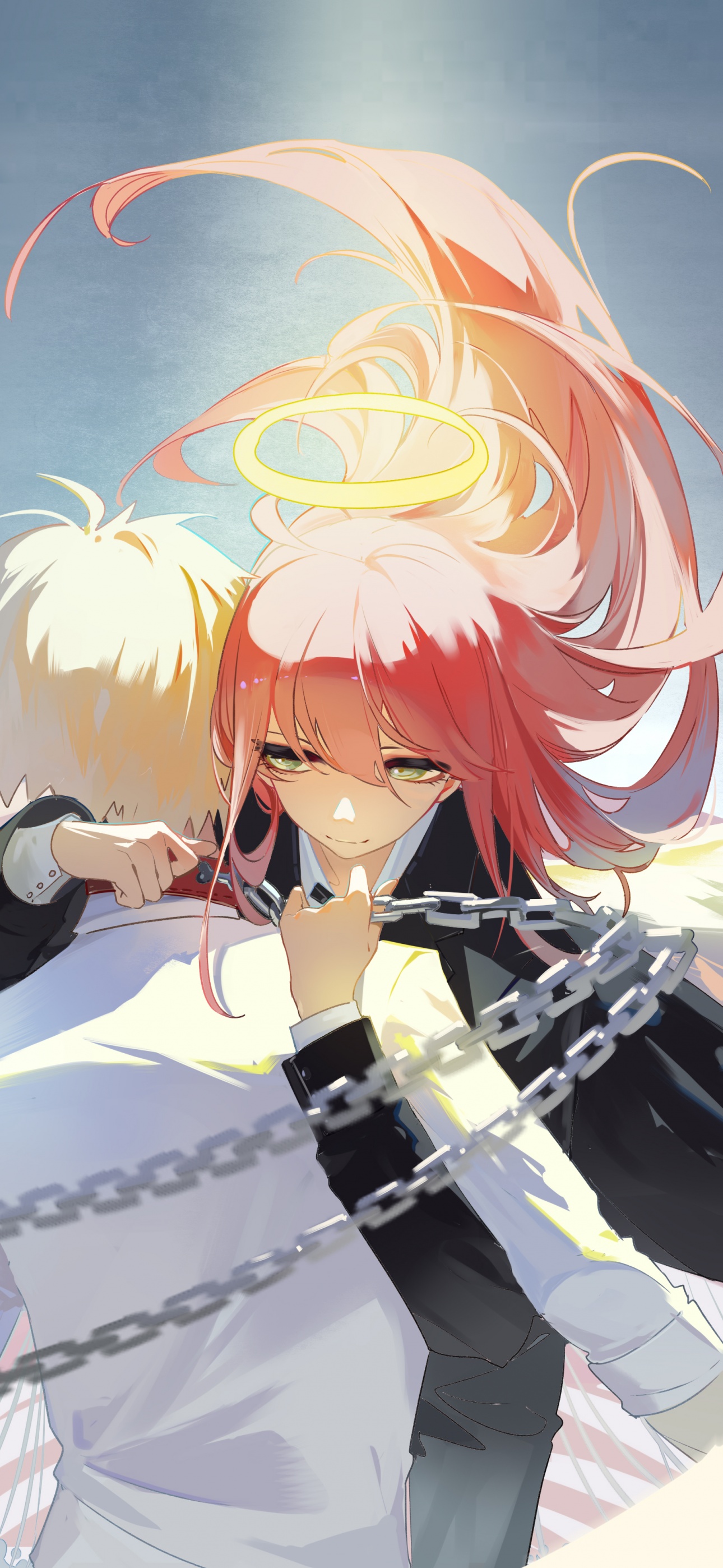 Makima Wallpaper 4K, Angel wings