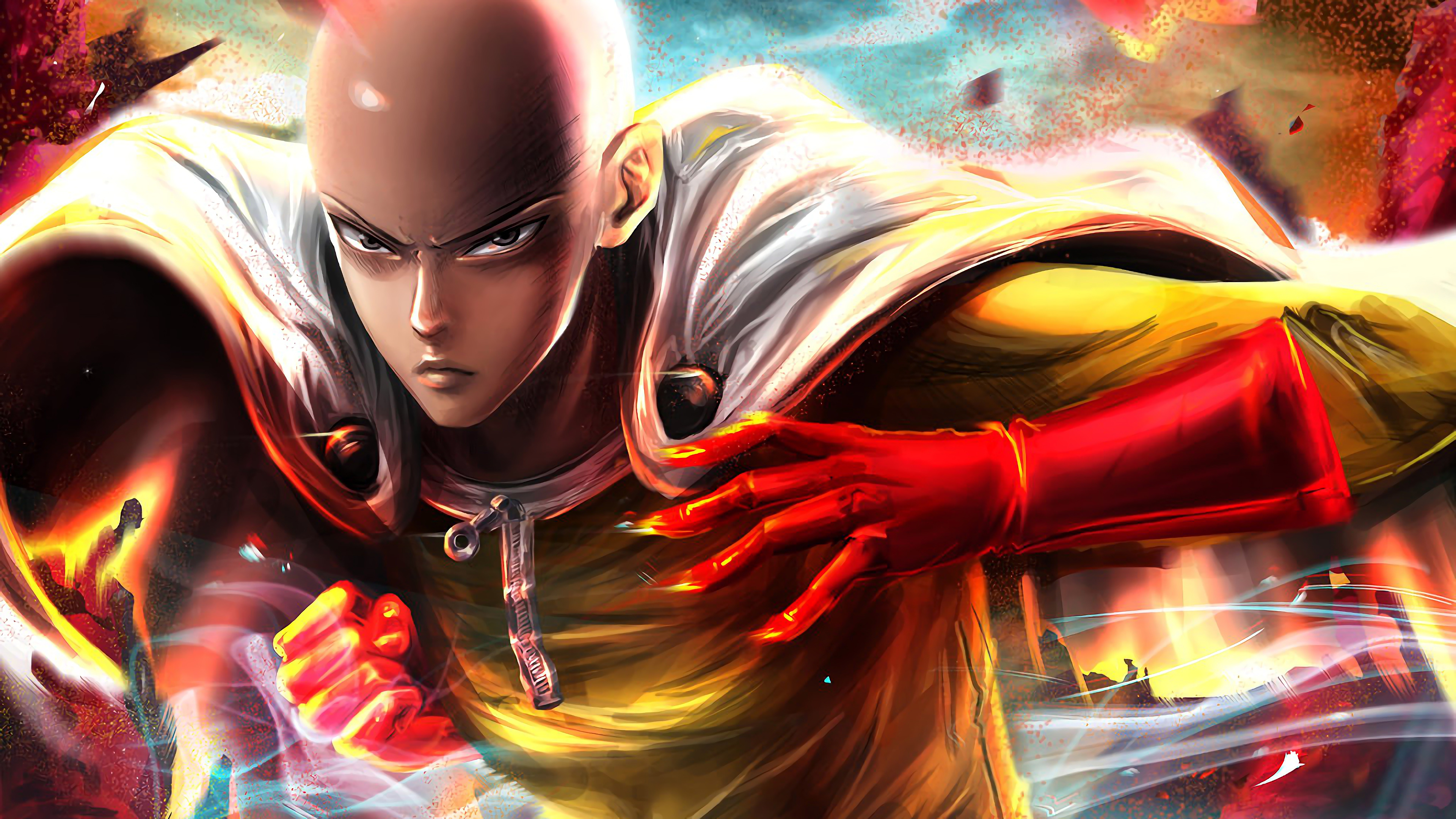 Saitama One Punch Man 4K Wallpaper