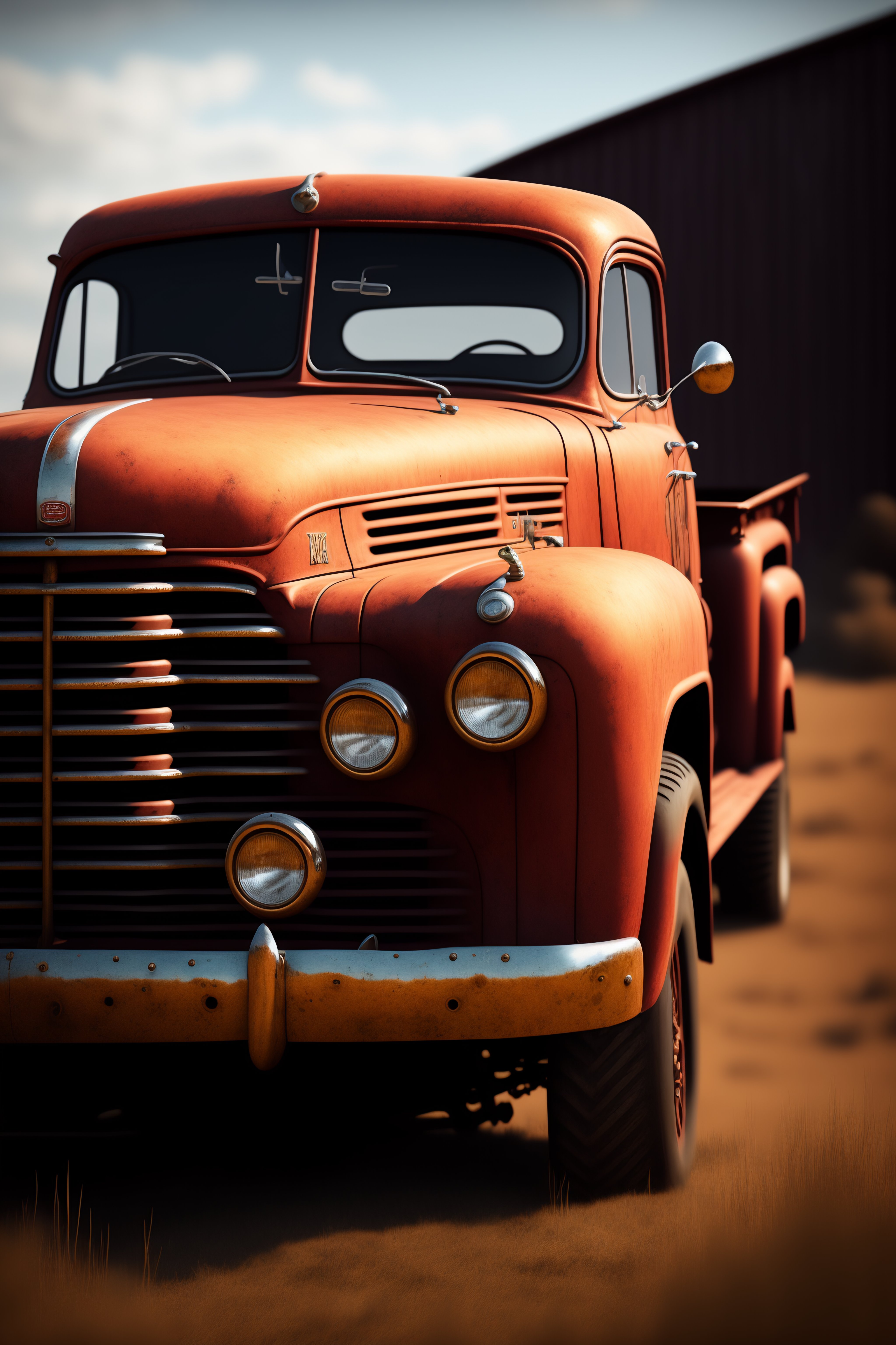 Vintage rusty pickup truck