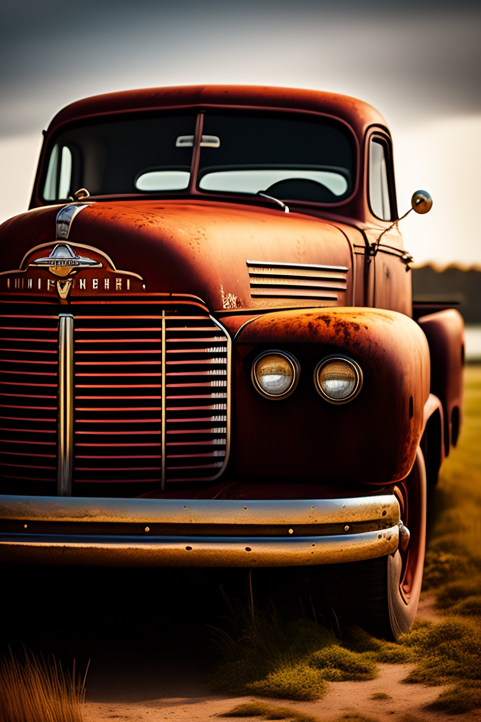 Vintage rusty pickup truck
