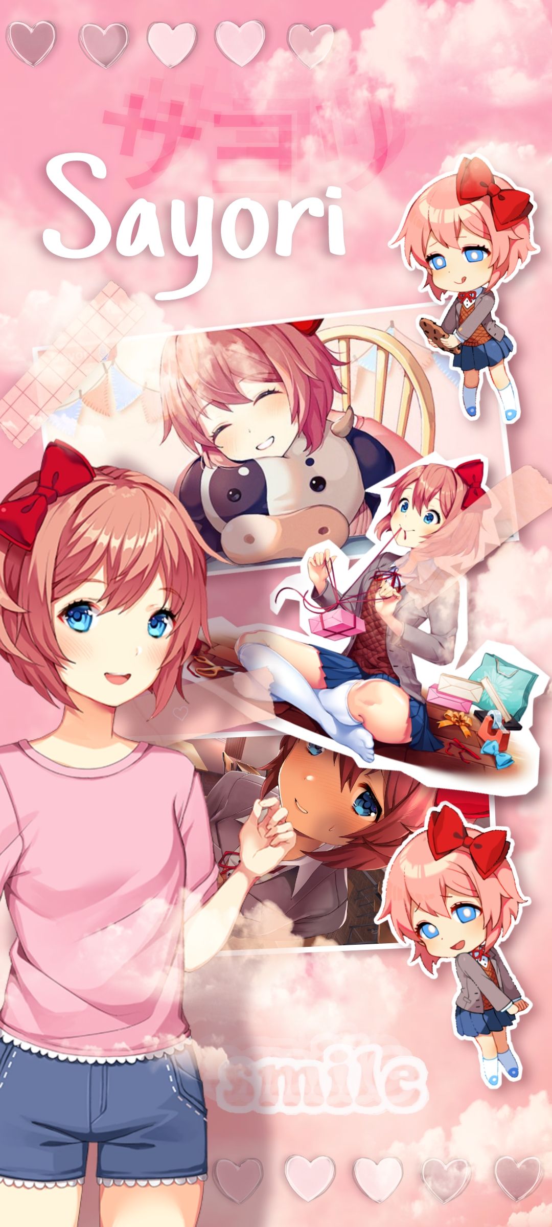 DDLC Sayori Aesthetic Phone Wallpaper