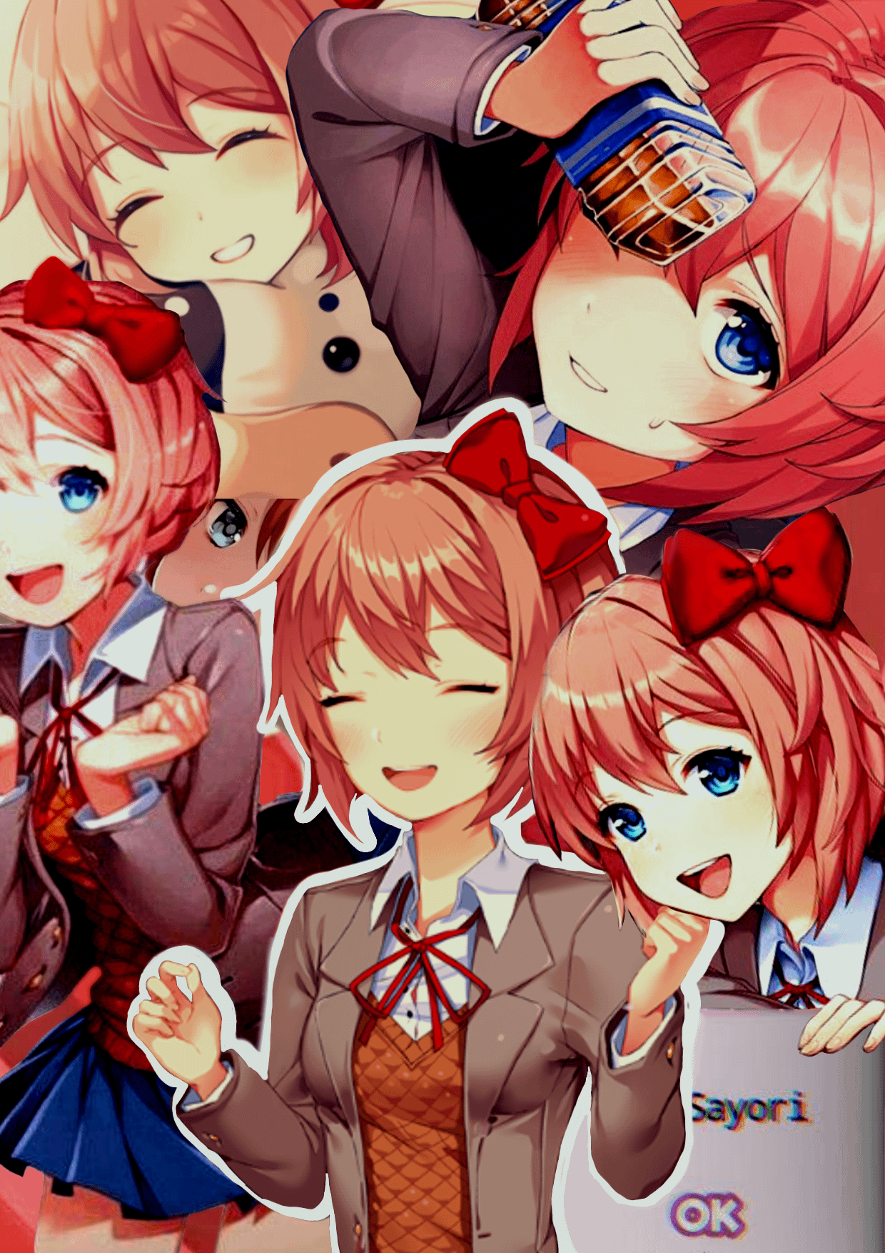 Sayori wallpaper, made by me :D