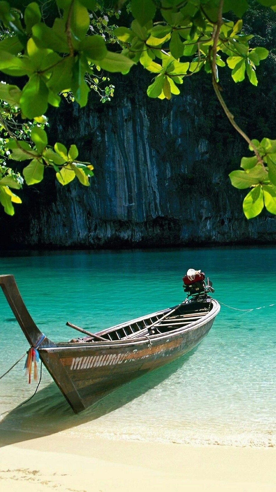 Thailand Boat With Crsytal Clear Waters