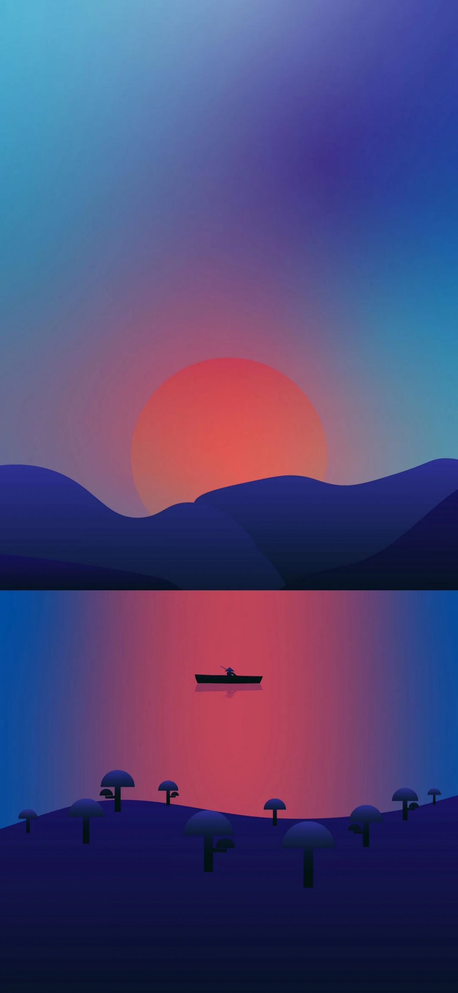 Digital Artist Gorgeous Gradients Lake