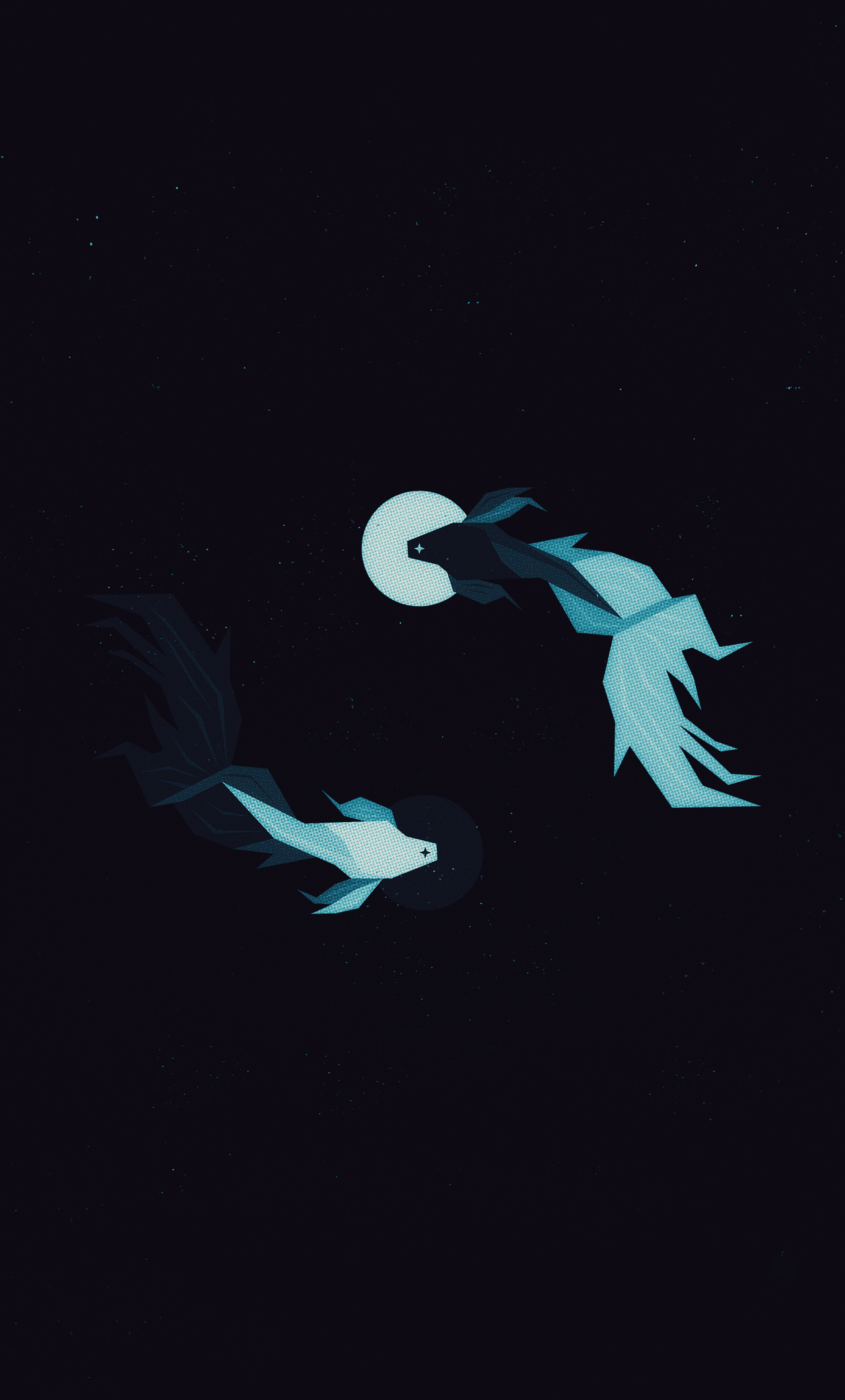Fish Dark Minimal iPhone