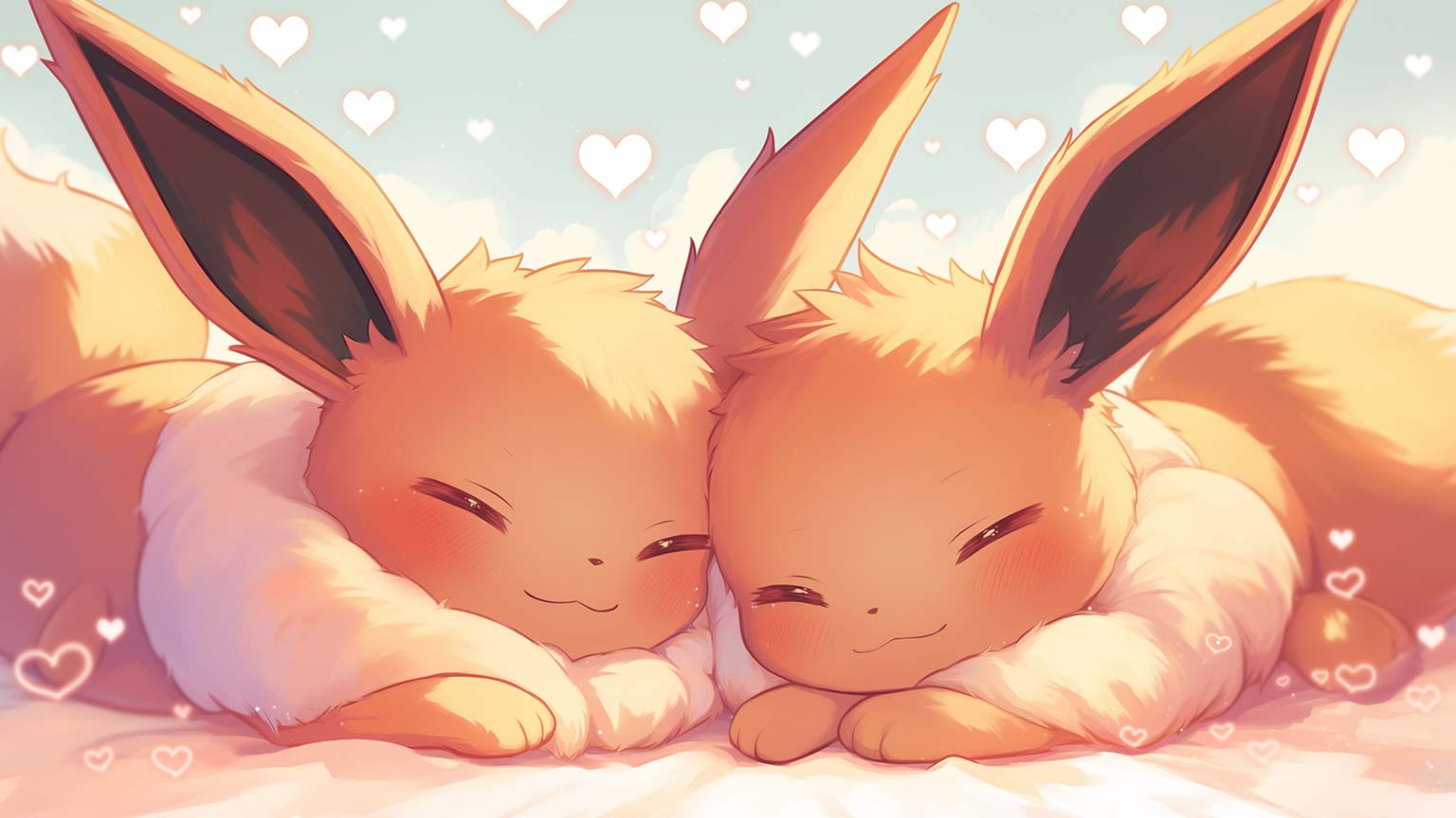 Pokemon Eevee Love Desktop Wallpaper Wallpaper 4K