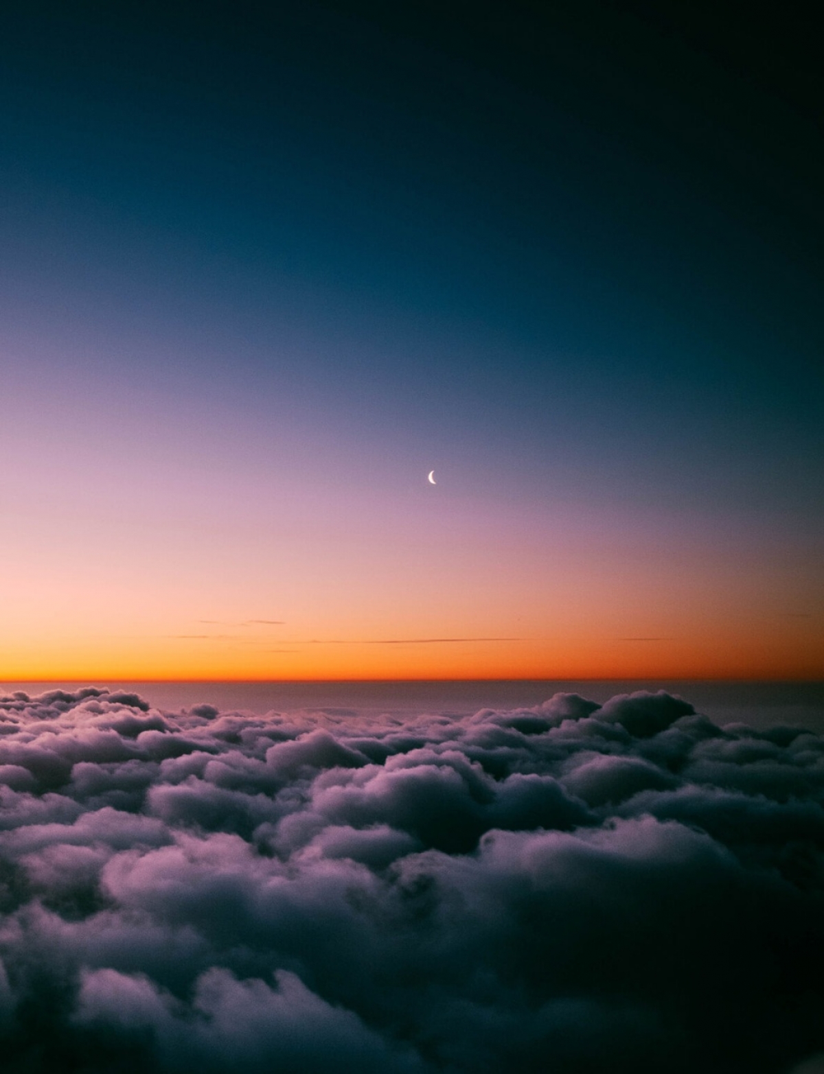 Free HD Minimalist Sunset From Above Wallpaper