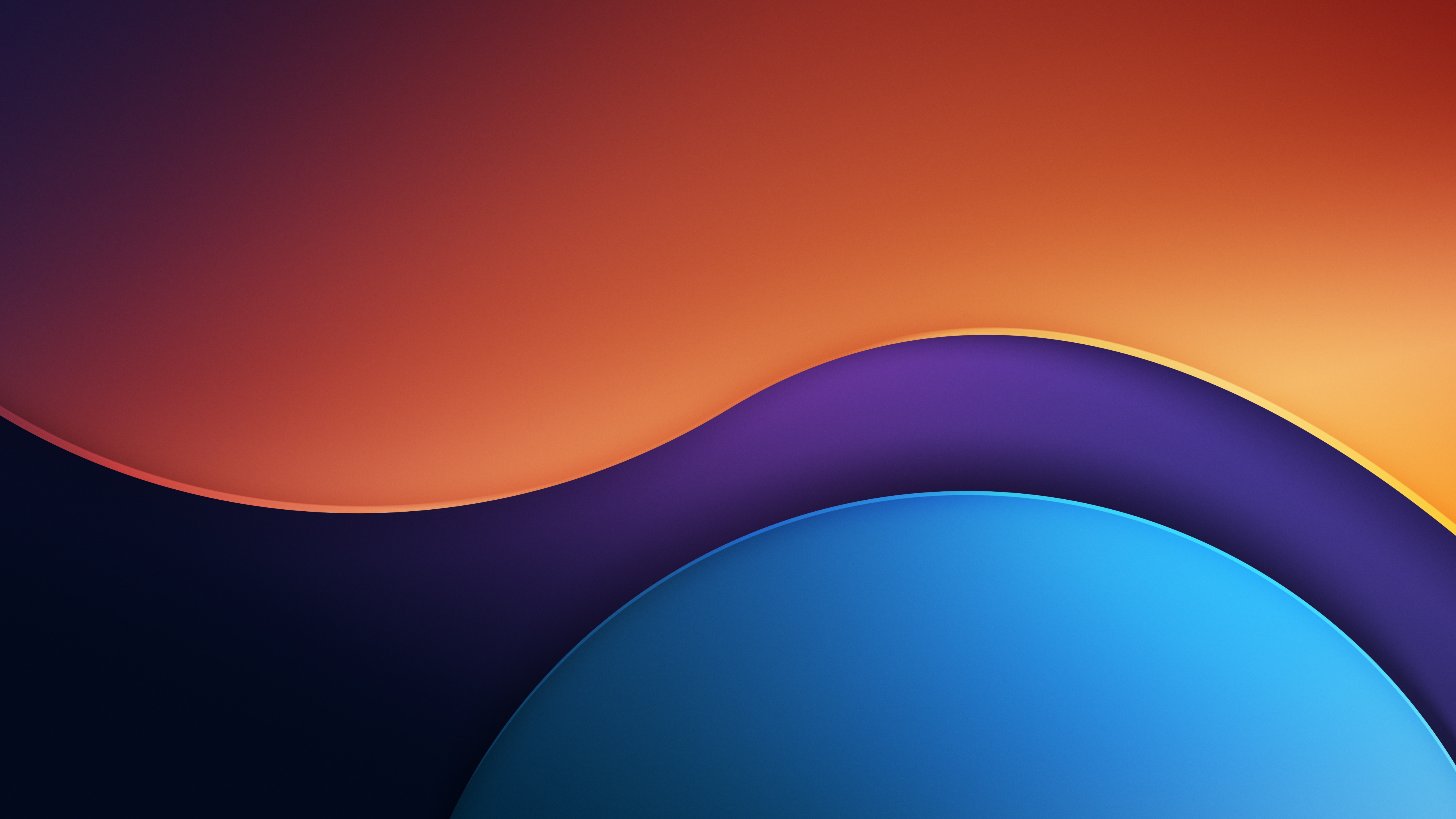Abstract background Wallpaper 4K, Orange, Blue, 5K