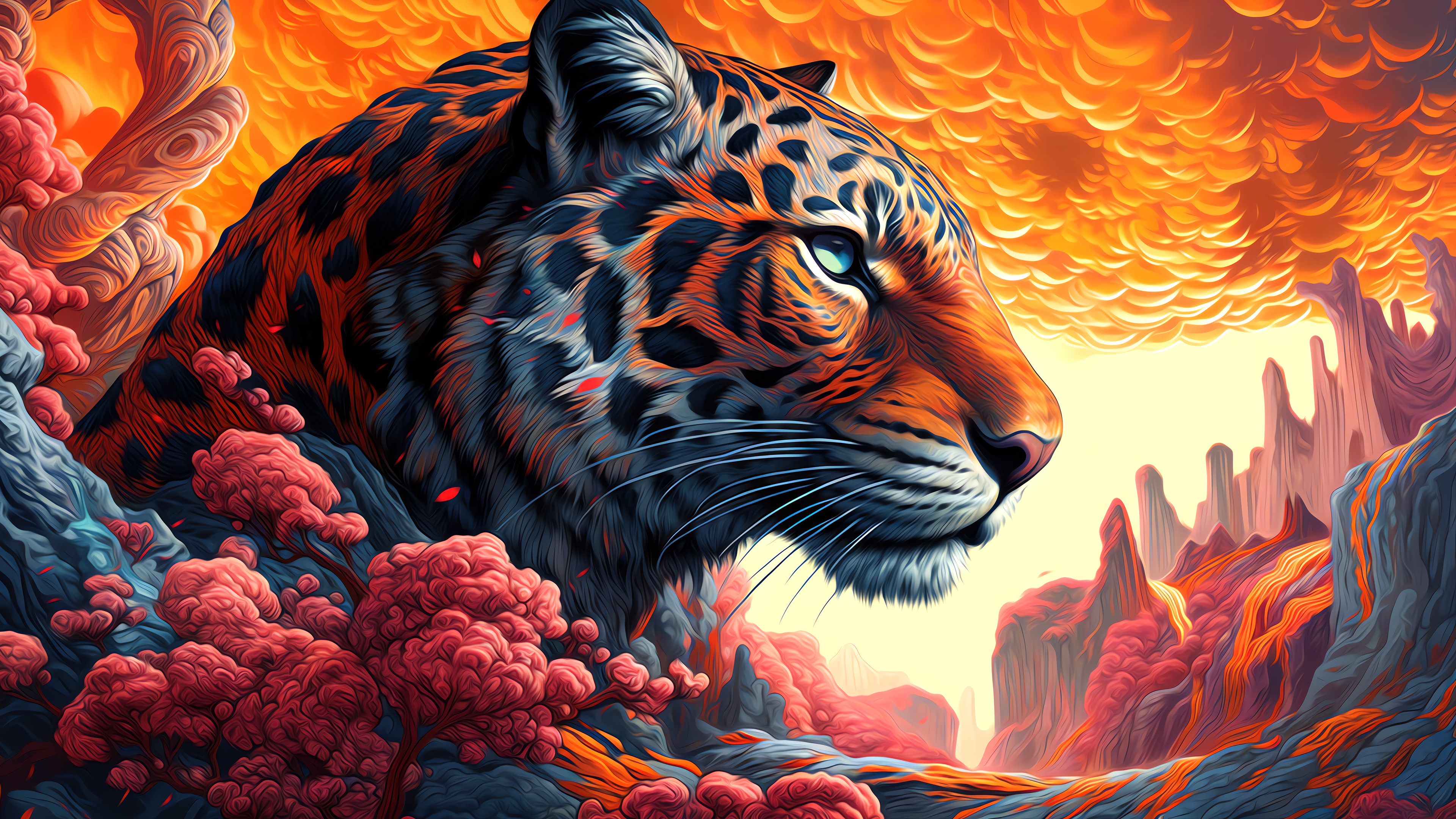 Tiger Art Wallpaper 4K HD PC n