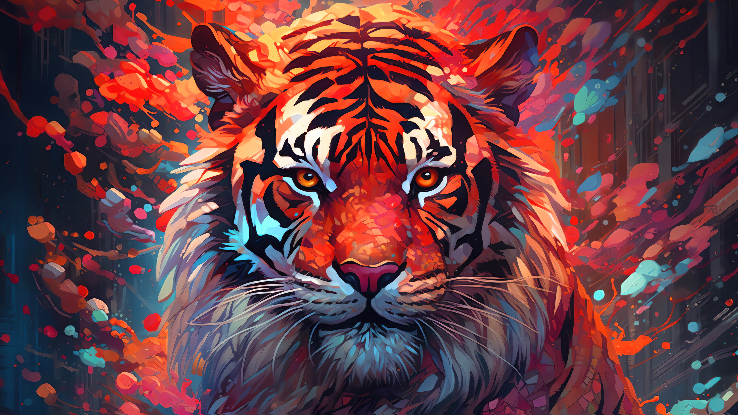 Tiger Art 4K Wallpaper iPhone HD Phone