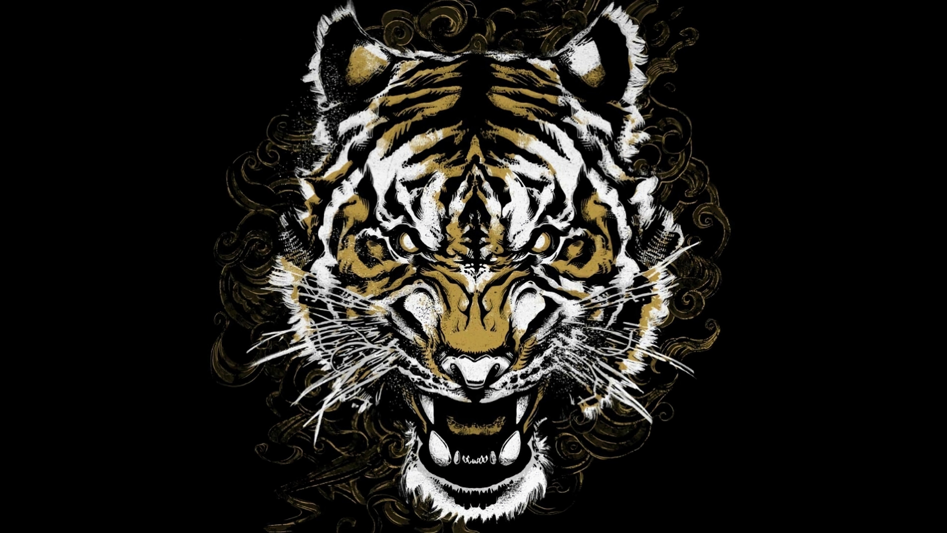 Download wallpaper 3840x2160 tiger