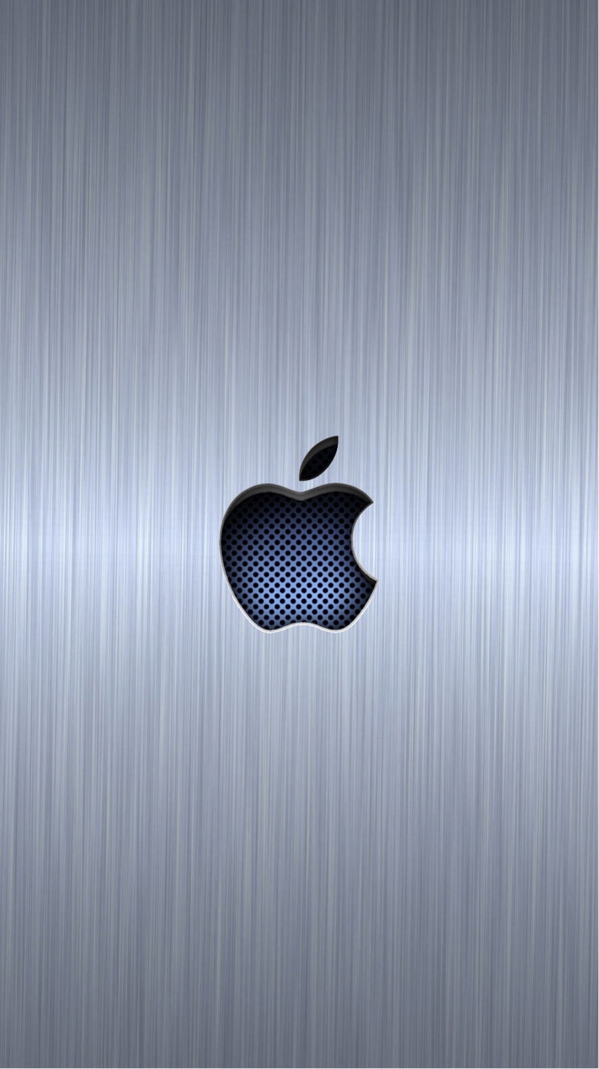 Brushed Steel Apple Logo