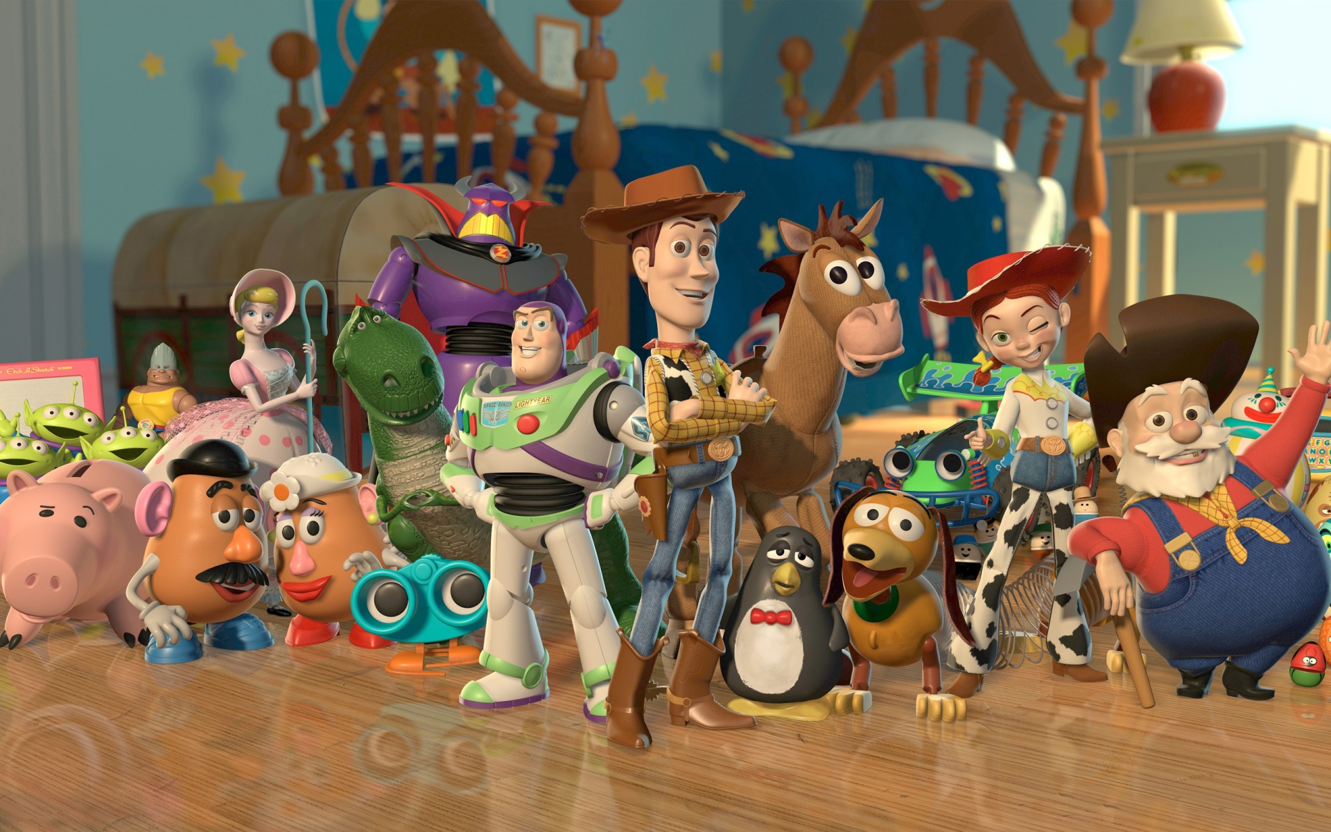 Toy Story HD Wallpaper: A Pixar Adventure with Beloved Characters