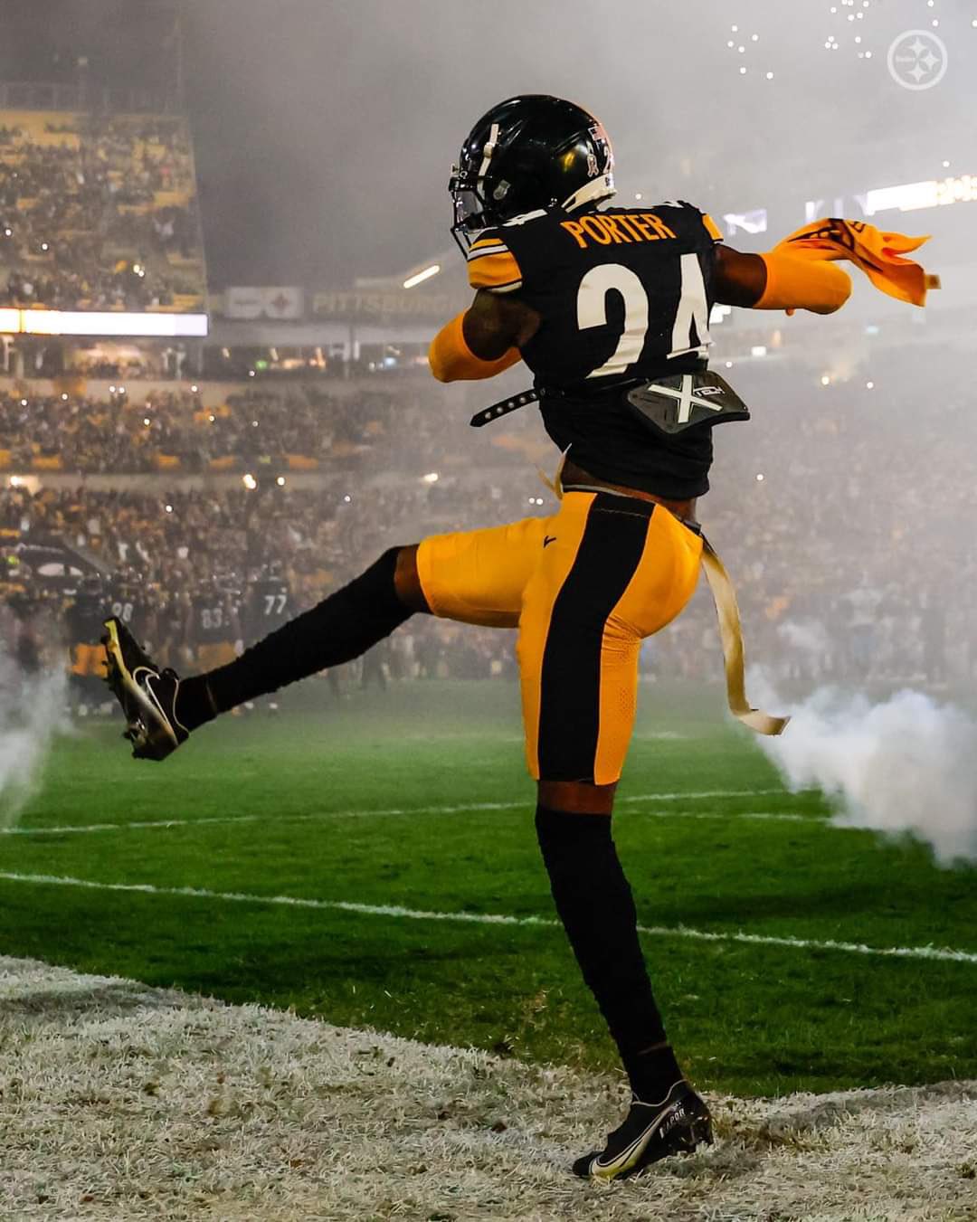 Joey Porter Jr. in coverage