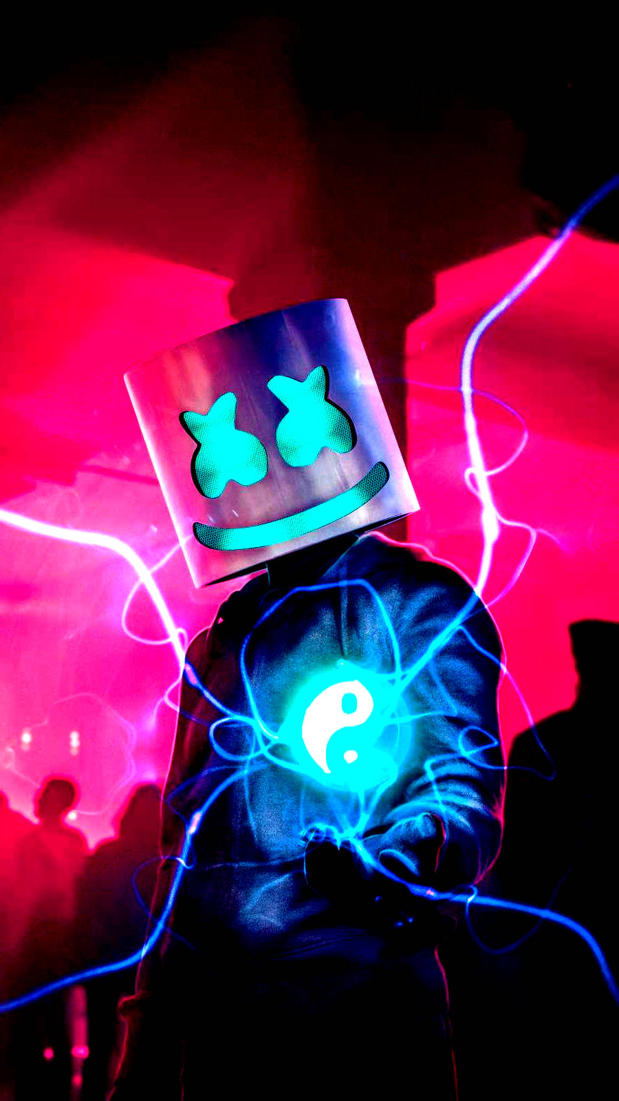 Marshmallow Dj With Glowing Yin Yang