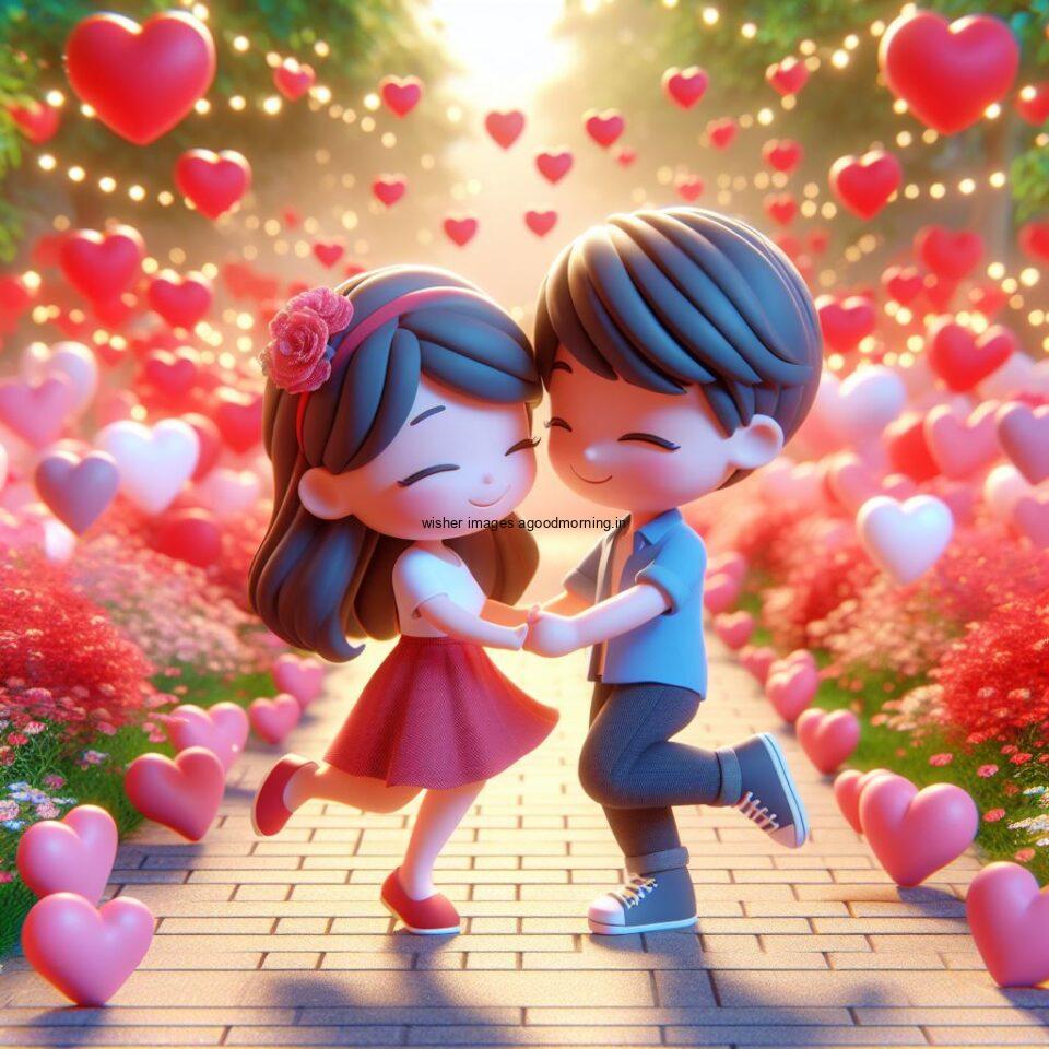3D Cute Couple Image.. 3D Cute Couple