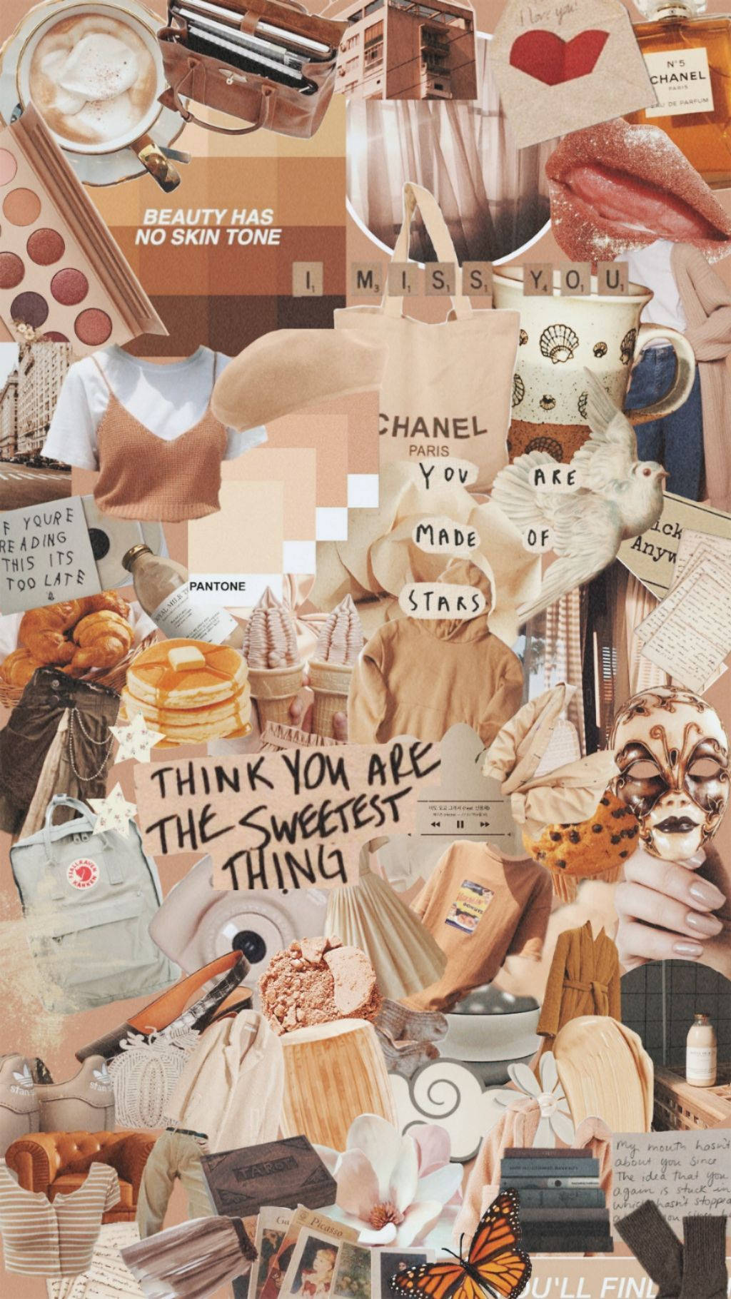 Peach Themed Collage With Positive