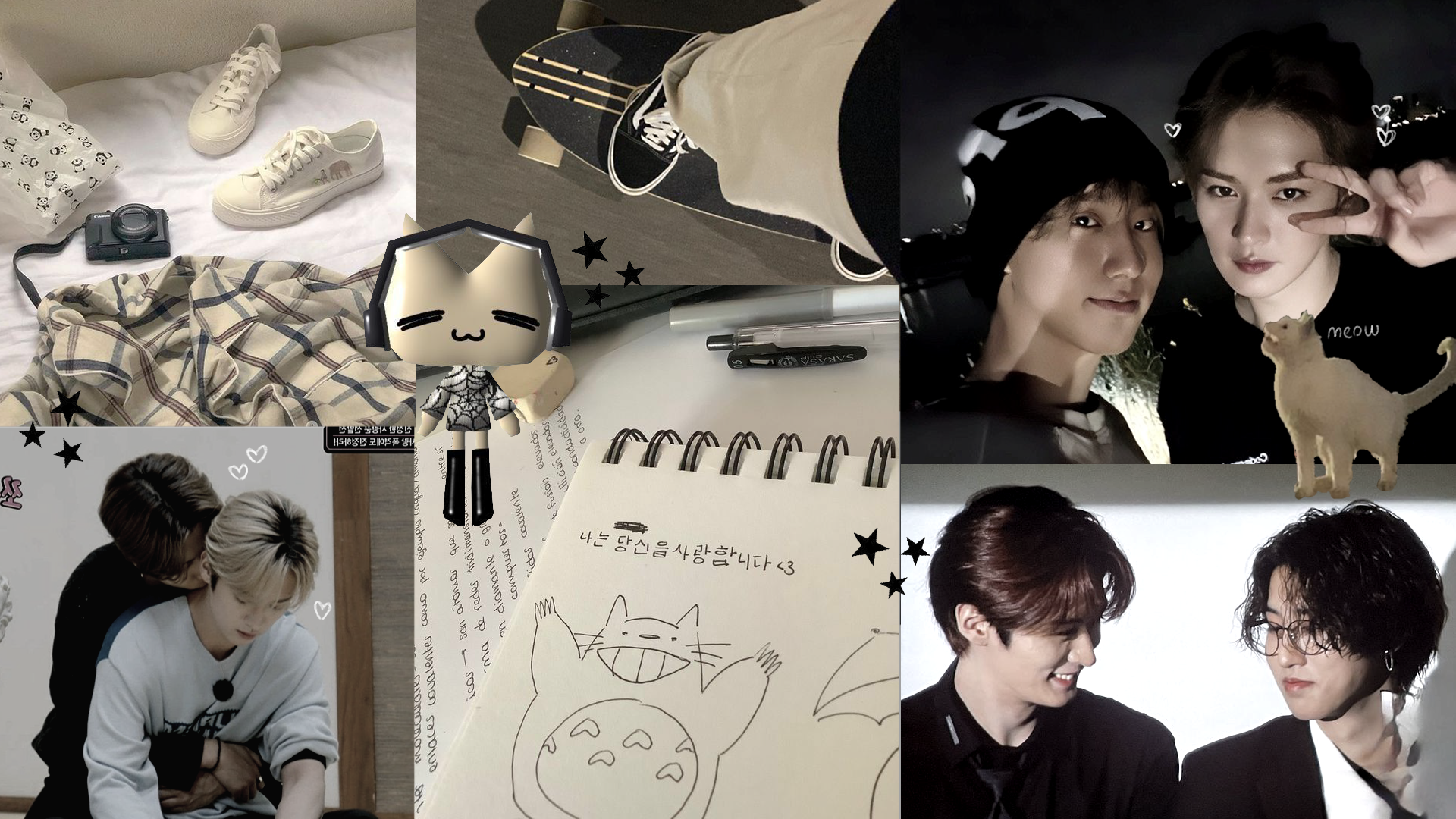 wallpaper pc lee know and han jisung