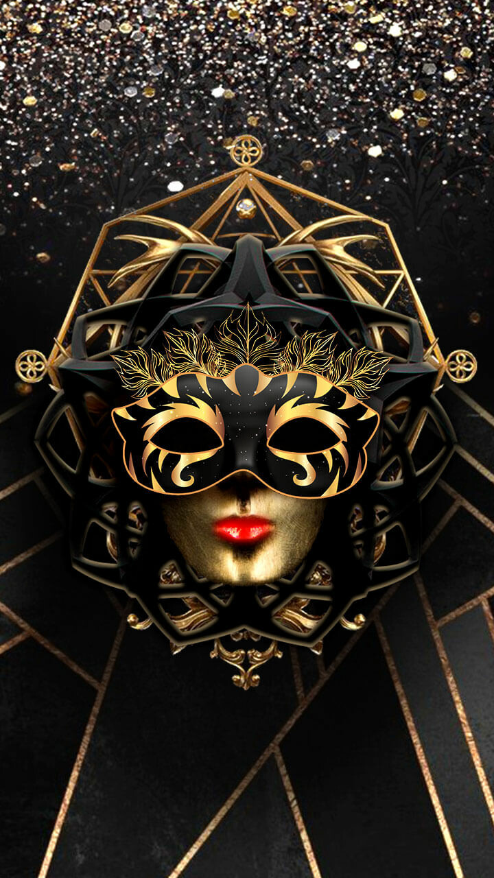 Rucha Rane Black Masquerade Mask