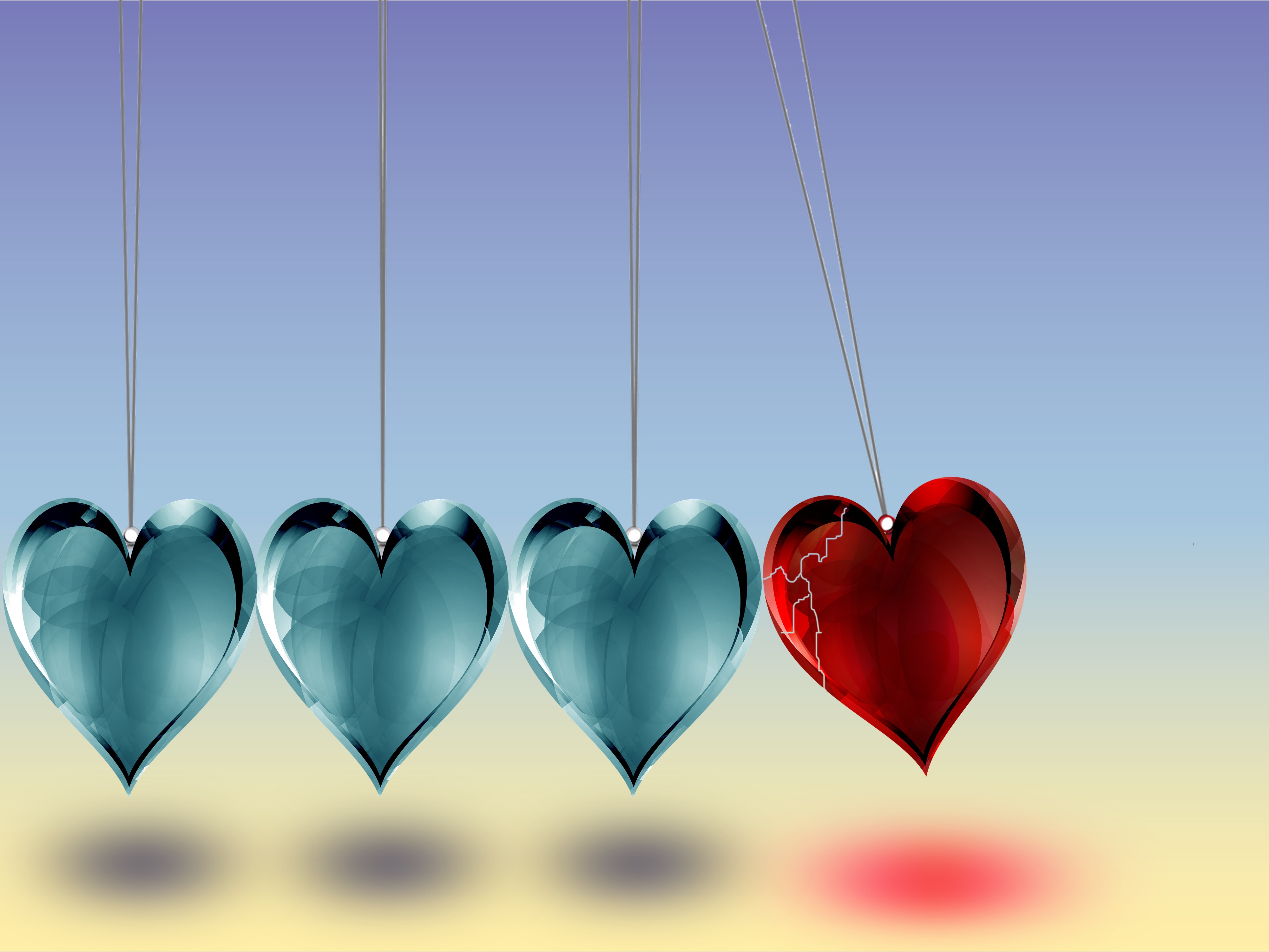 Wallpaper play, red, game, heart, blue