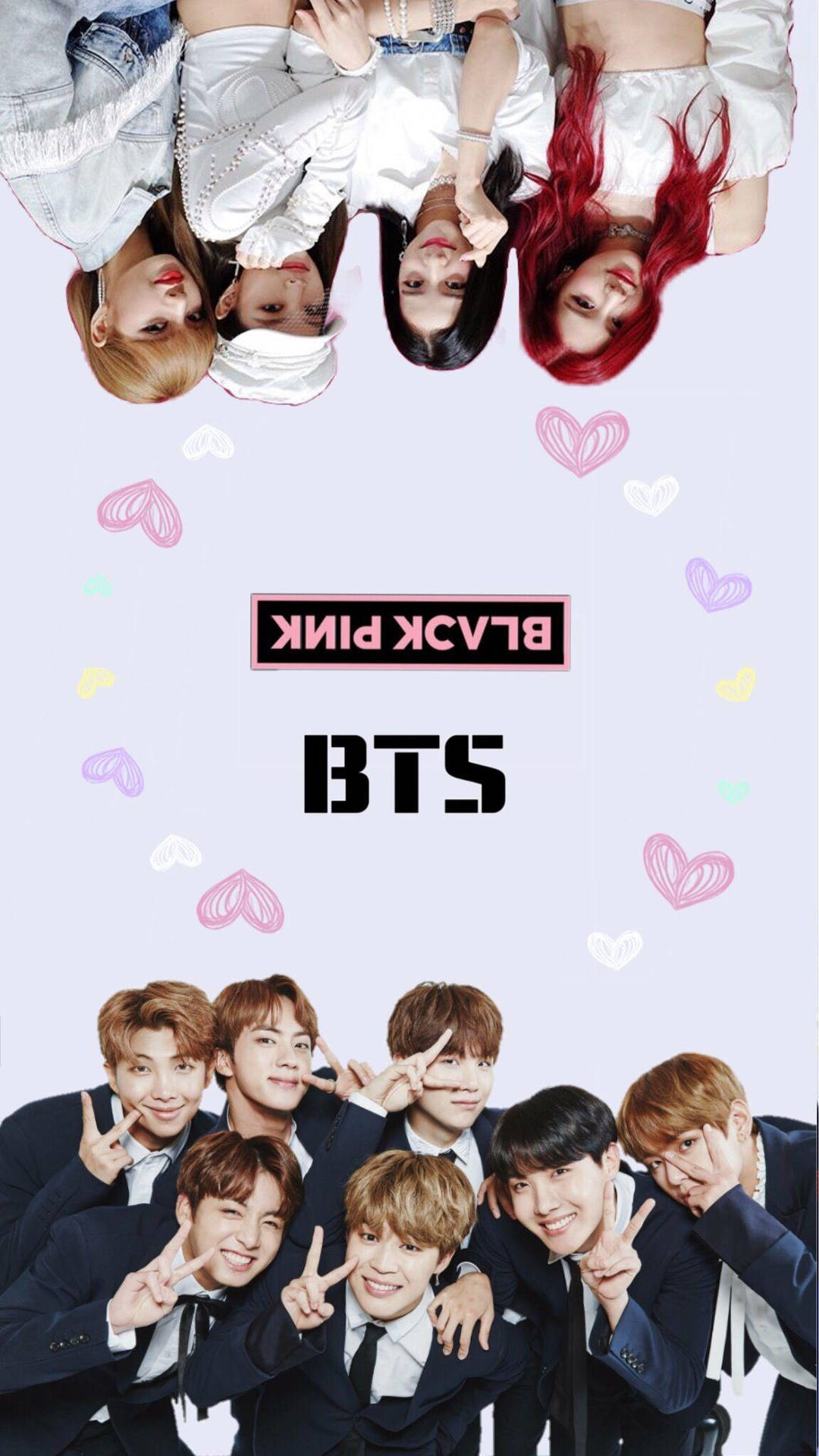 Bts And Blackpink Upside Down Wallpaper