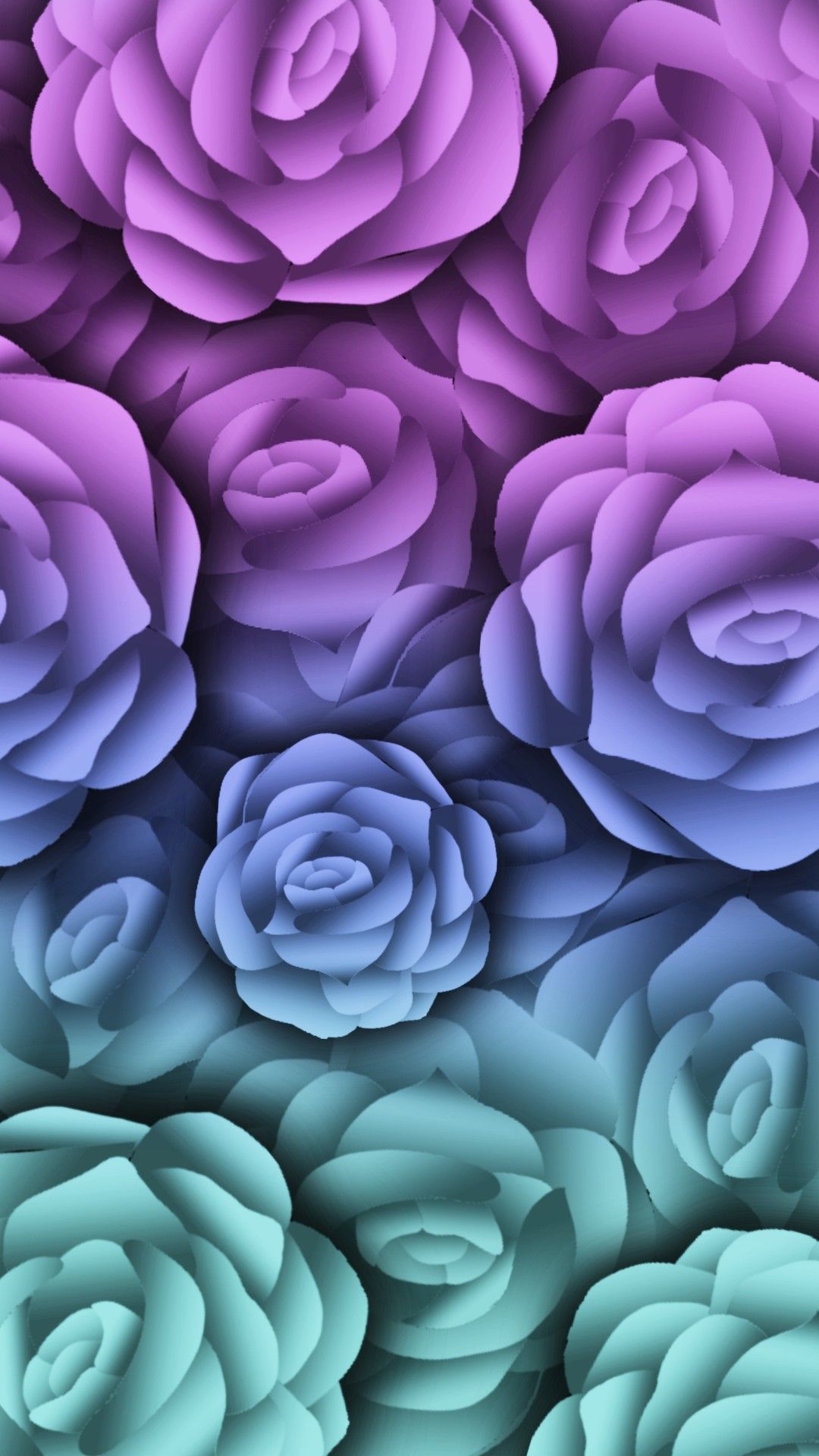 Ombre roses phone wallpaper