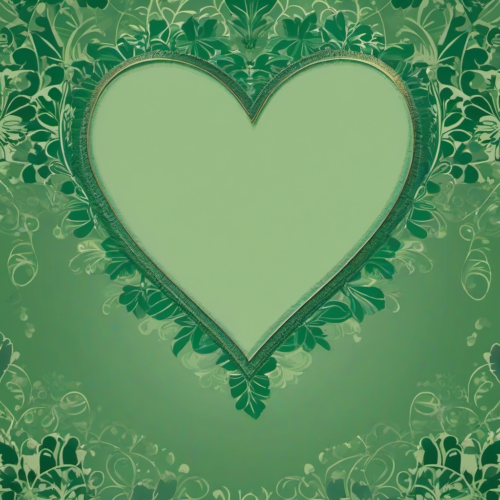 Heart Background Wallpaper Green