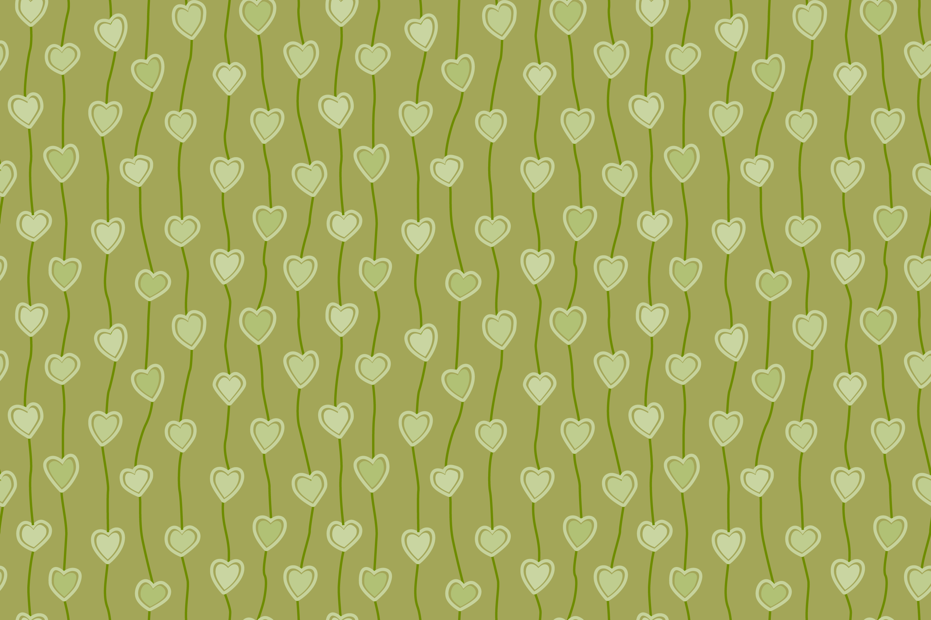 Green hearts wallpaper seamless
