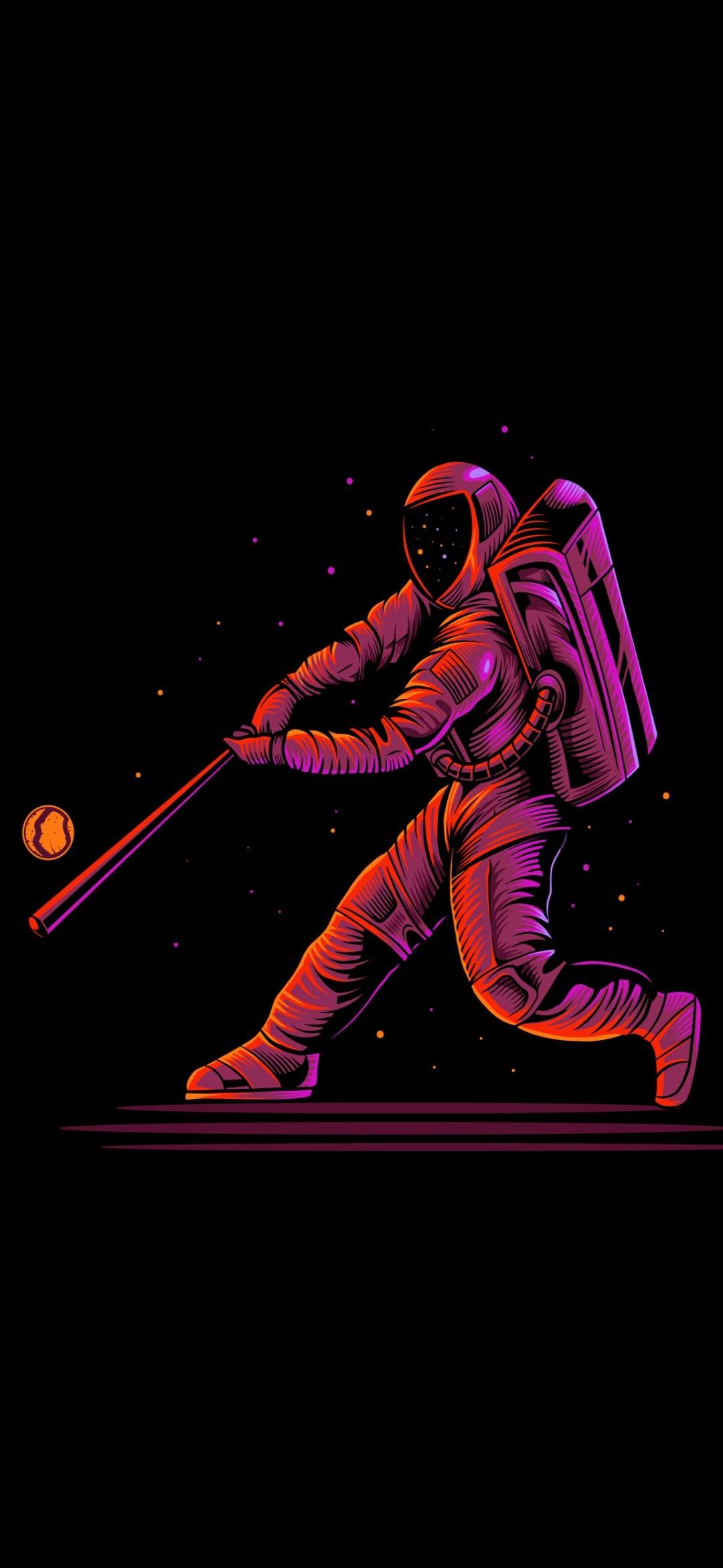 Astronaut Baseball Wallpaper