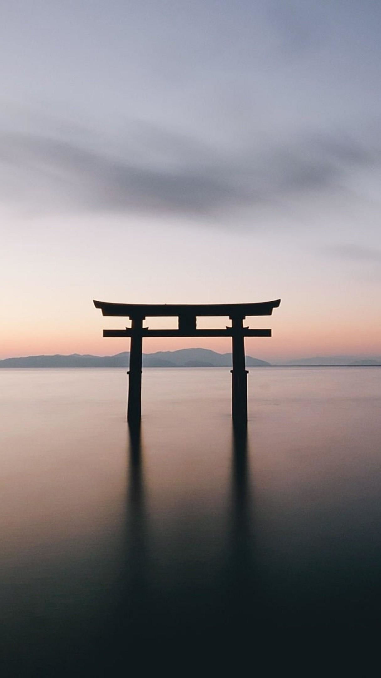 Japan Torii gate reflection