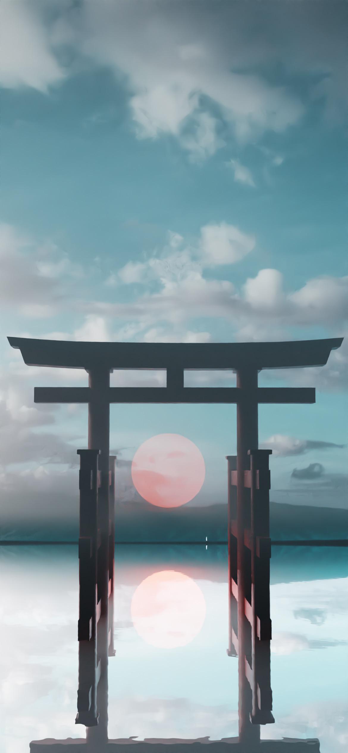 Made This Japanese Gate in the Water