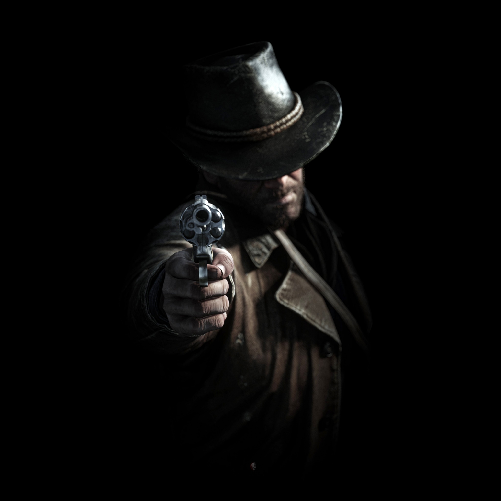 Arthur Morgan Wallpaper 4K, Black