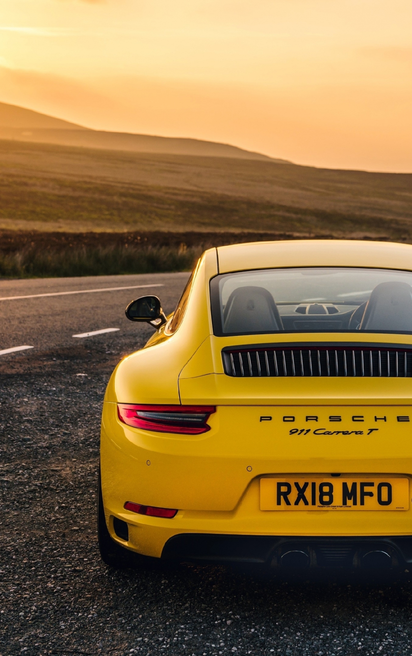 Download wallpaper 840x1336 yellow car