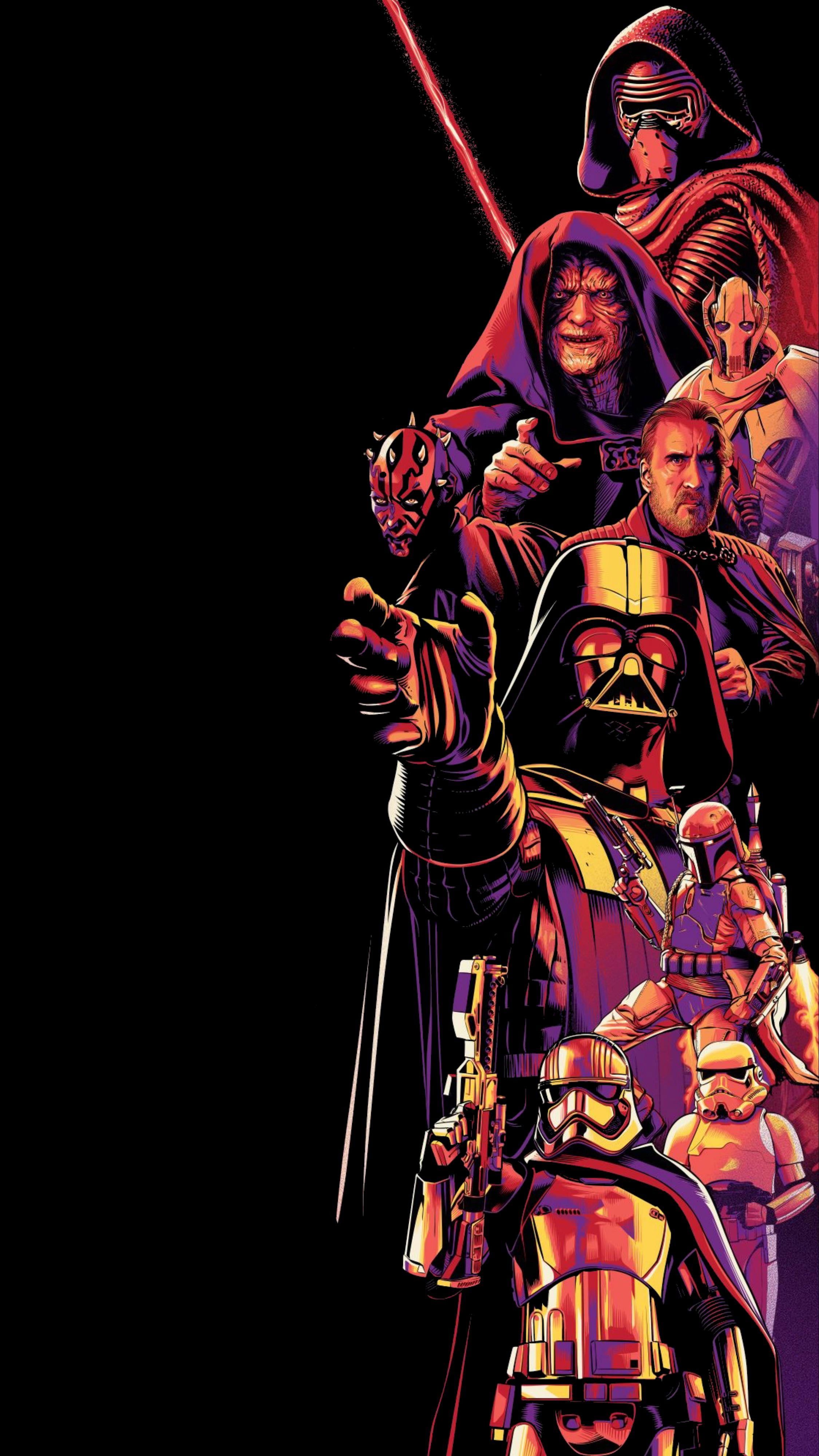 Amoled dark wallpaper, Star Wars