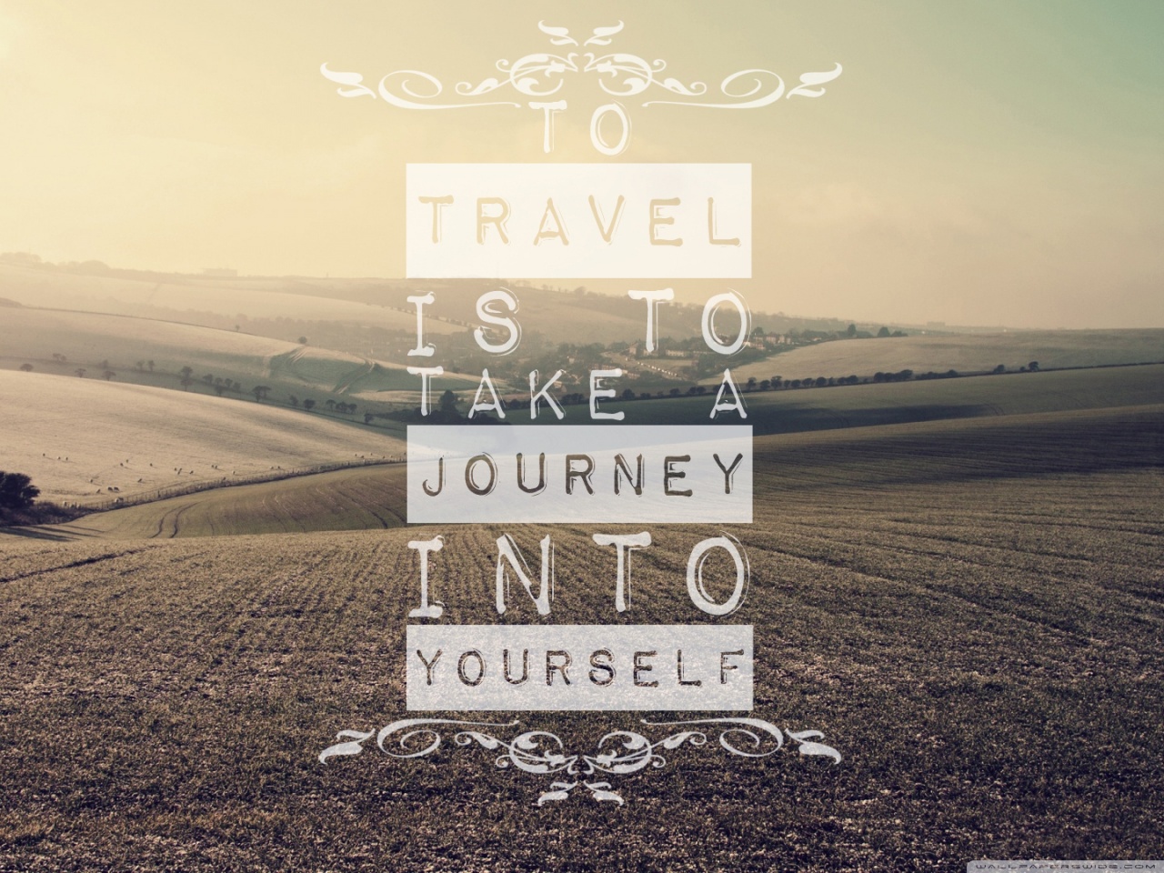 Traveling Quote Ultra HD Wallpaper