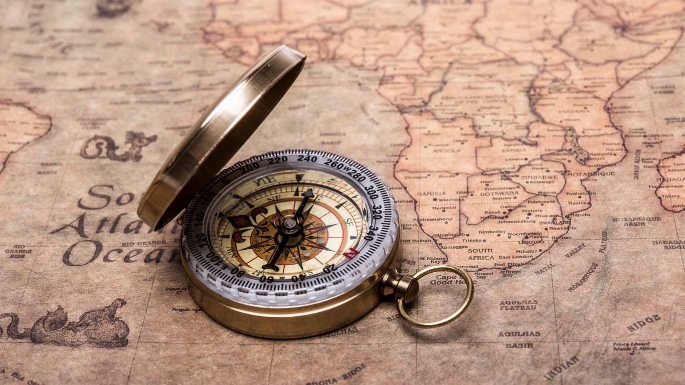 wallpaper 1366x768 map, compass, travel