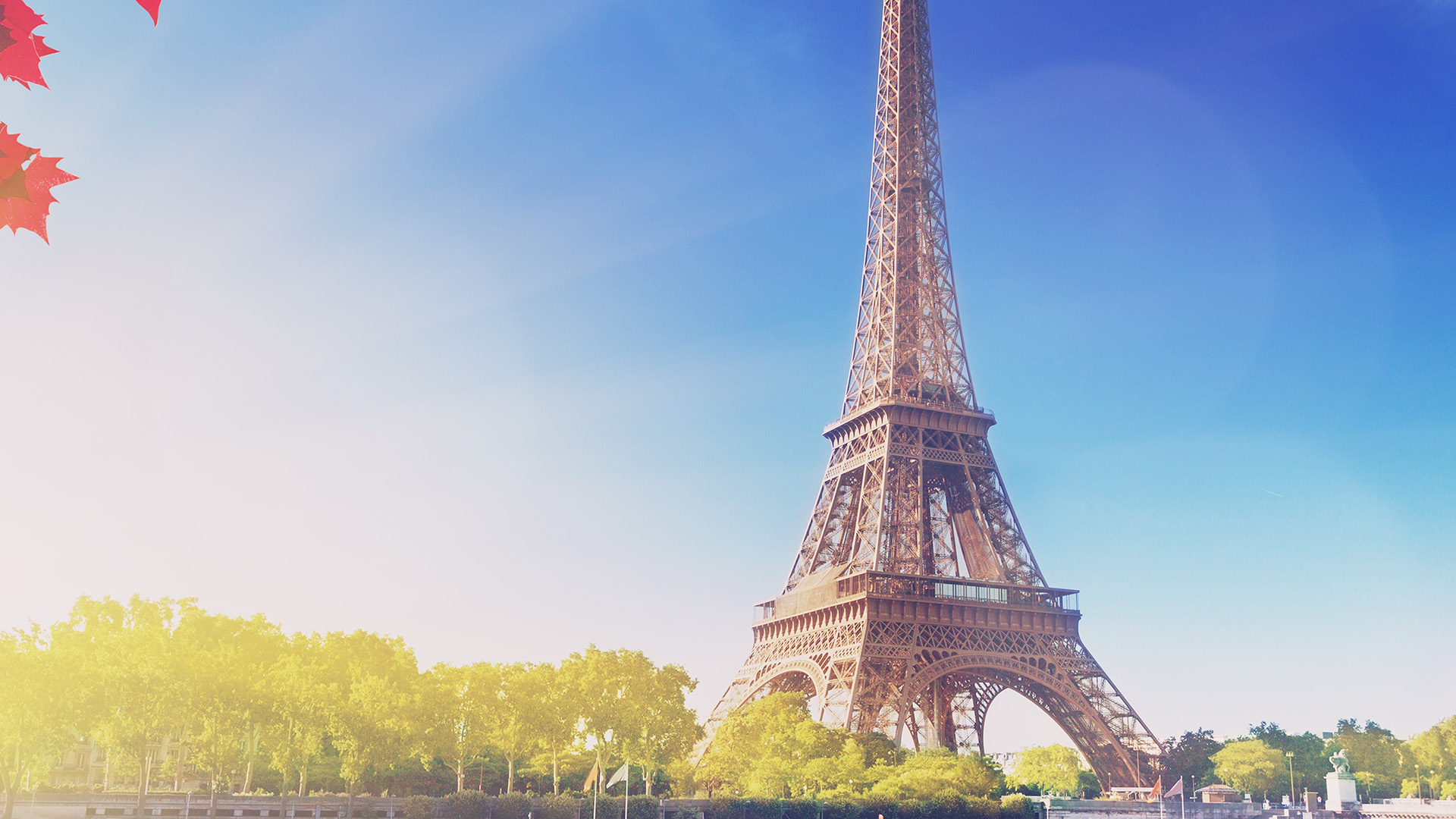 Sky Blue Eiffel Tower Nature Paris