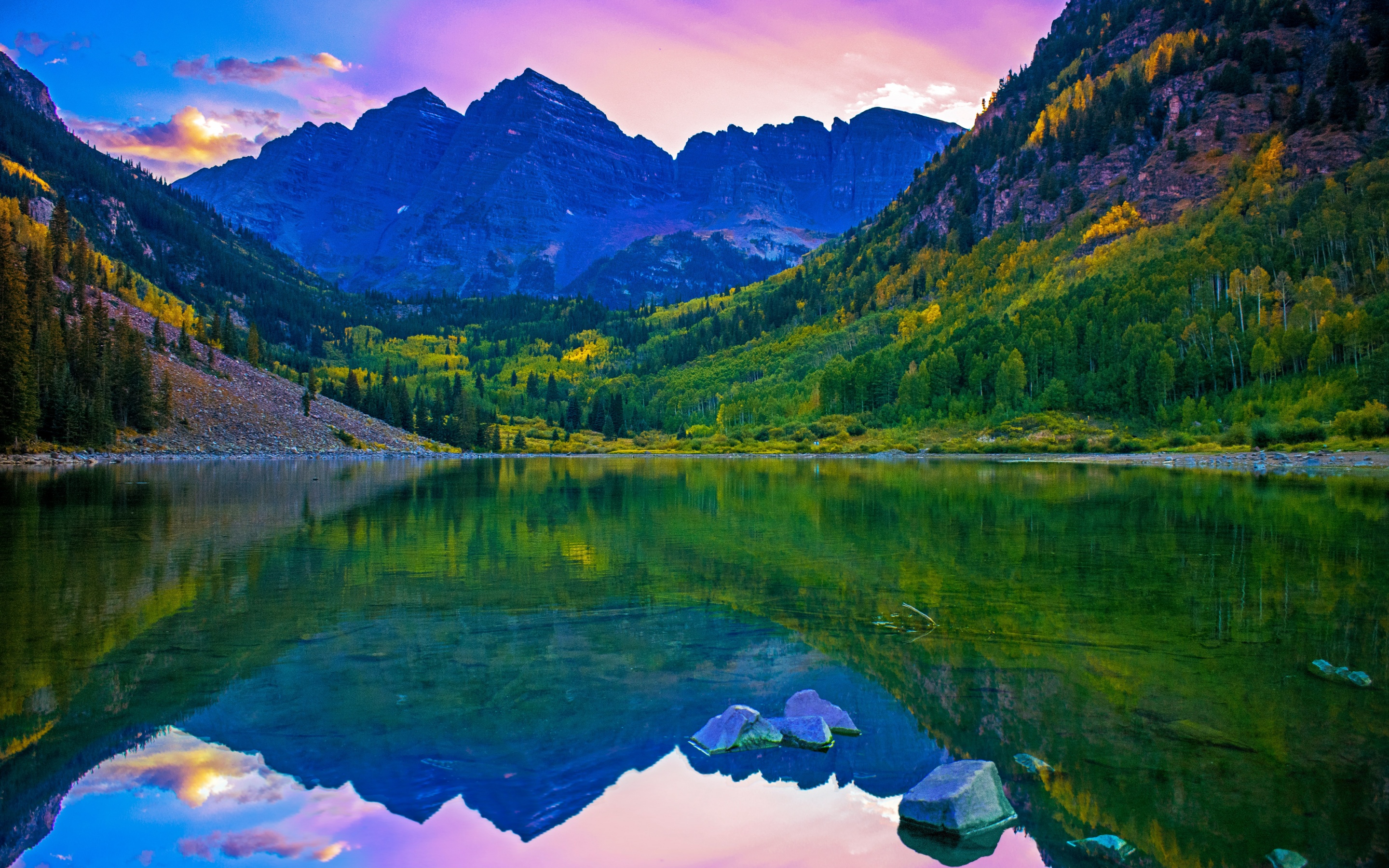 Rocky Mountains Wallpaper 4K, Lake